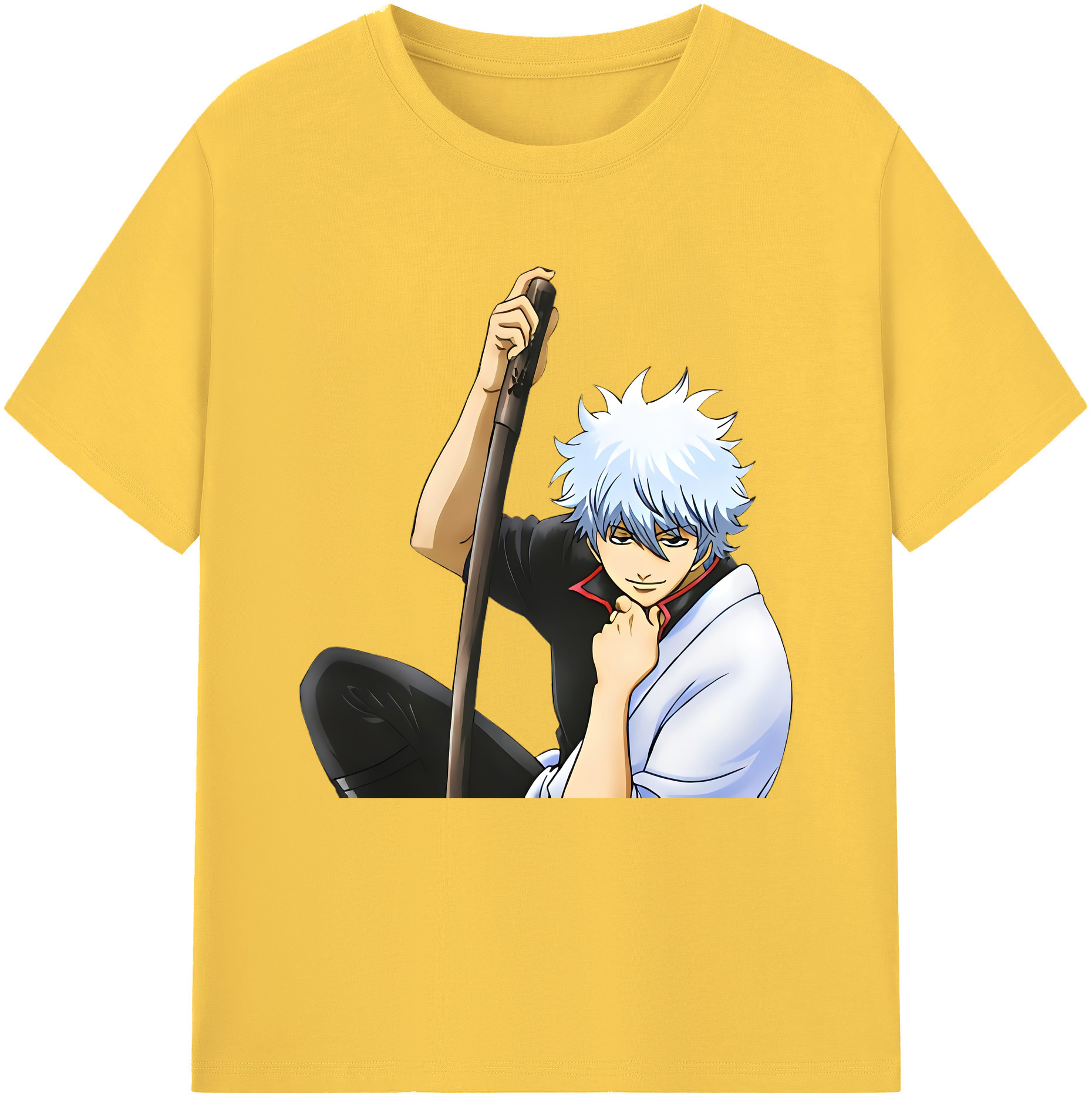 （画像用） ぎんたま 坂田銀時（さかたぎんとき） 神楽 志村新八（しむら しんぱち） GINTAMA Sakata Gintoki Kagura Shimura Shinpachi 綿100％半袖Tシャツ（フロントプリント）