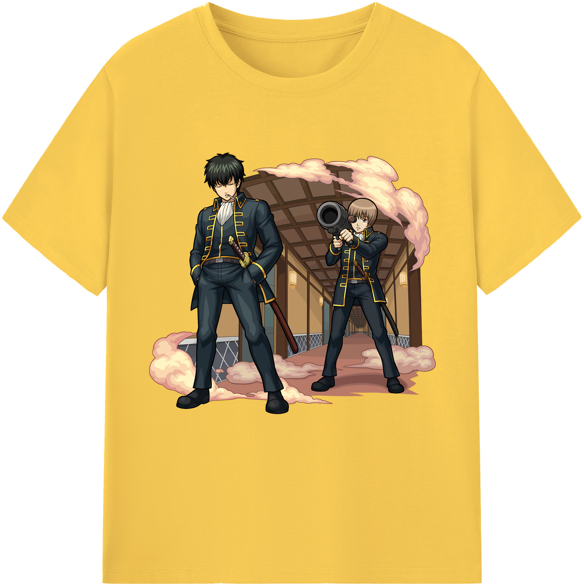 （画像用） ぎんたま 坂田銀時（さかたぎんとき） 神楽 志村新八（しむら しんぱち） GINTAMA Sakata Gintoki Kagura Shimura Shinpachi 綿100％半袖Tシャツ（フロントプリント）