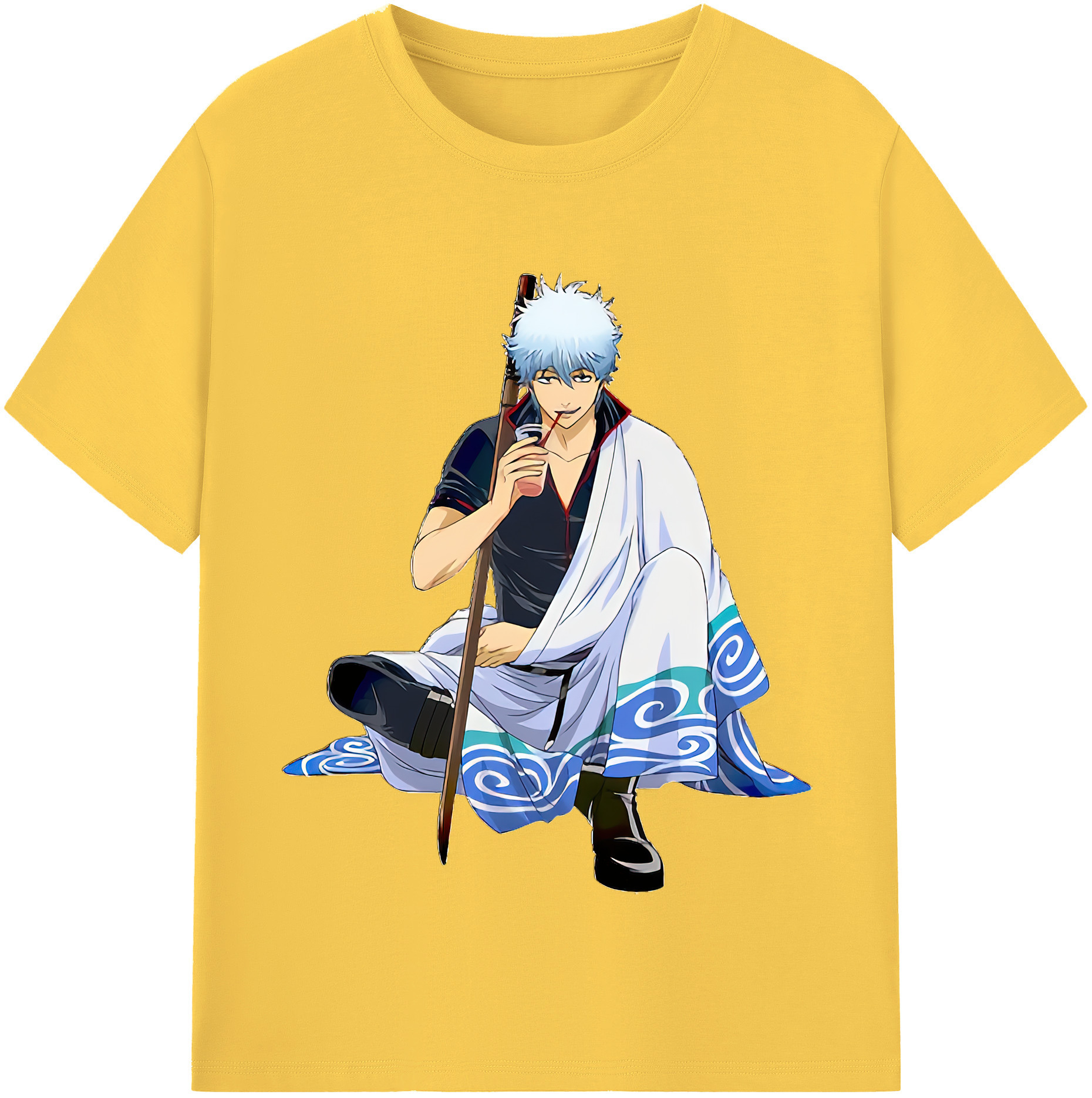 （画像用） ぎんたま 坂田銀時（さかたぎんとき） 神楽 志村新八（しむら しんぱち） GINTAMA Sakata Gintoki Kagura Shimura Shinpachi 綿100％半袖Tシャツ（フロントプリント）