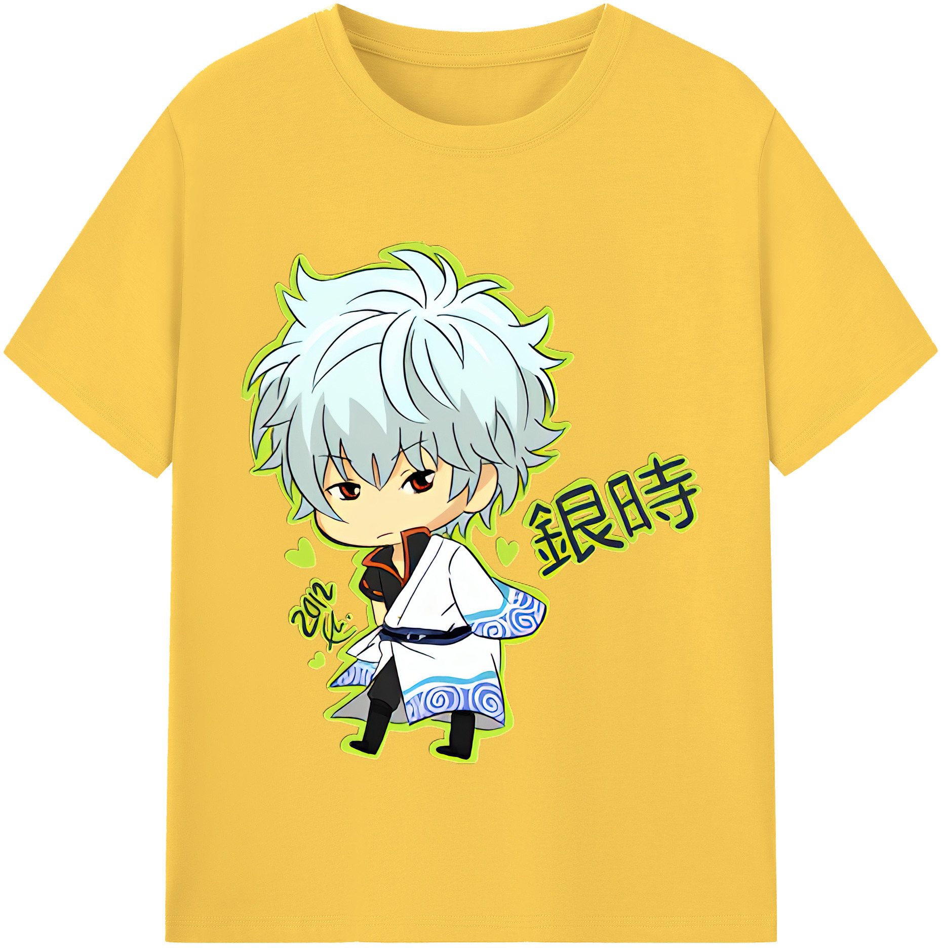 （画像用） ぎんたま 坂田銀時（さかたぎんとき） 神楽 志村新八（しむら しんぱち） GINTAMA Sakata Gintoki Kagura Shimura Shinpachi 綿100％半袖Tシャツ（フロントプリント）