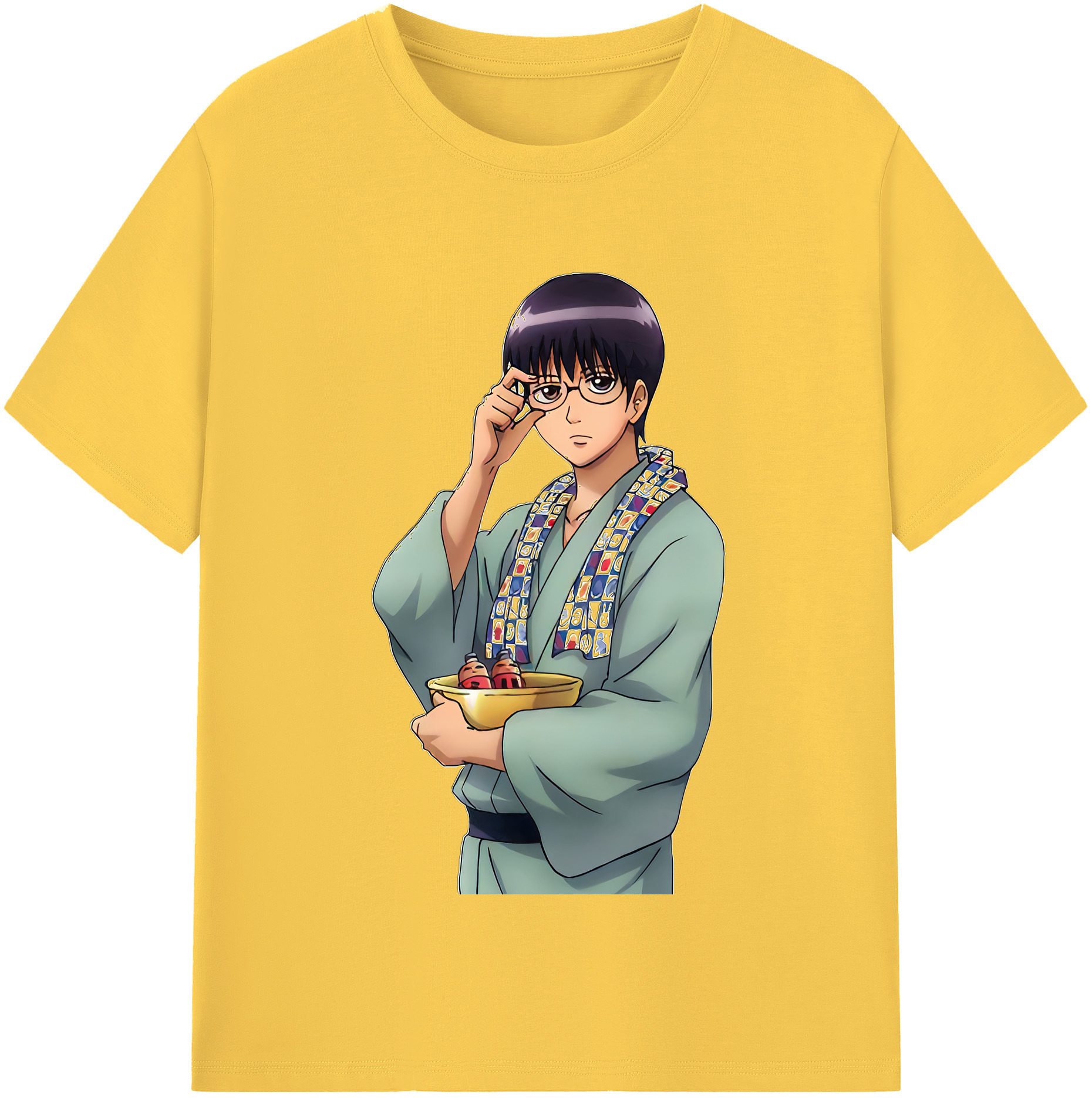 （画像用） ぎんたま 坂田銀時（さかたぎんとき） 神楽 志村新八（しむら しんぱち） GINTAMA Sakata Gintoki Kagura Shimura Shinpachi 綿100％半袖Tシャツ（フロントプリント）