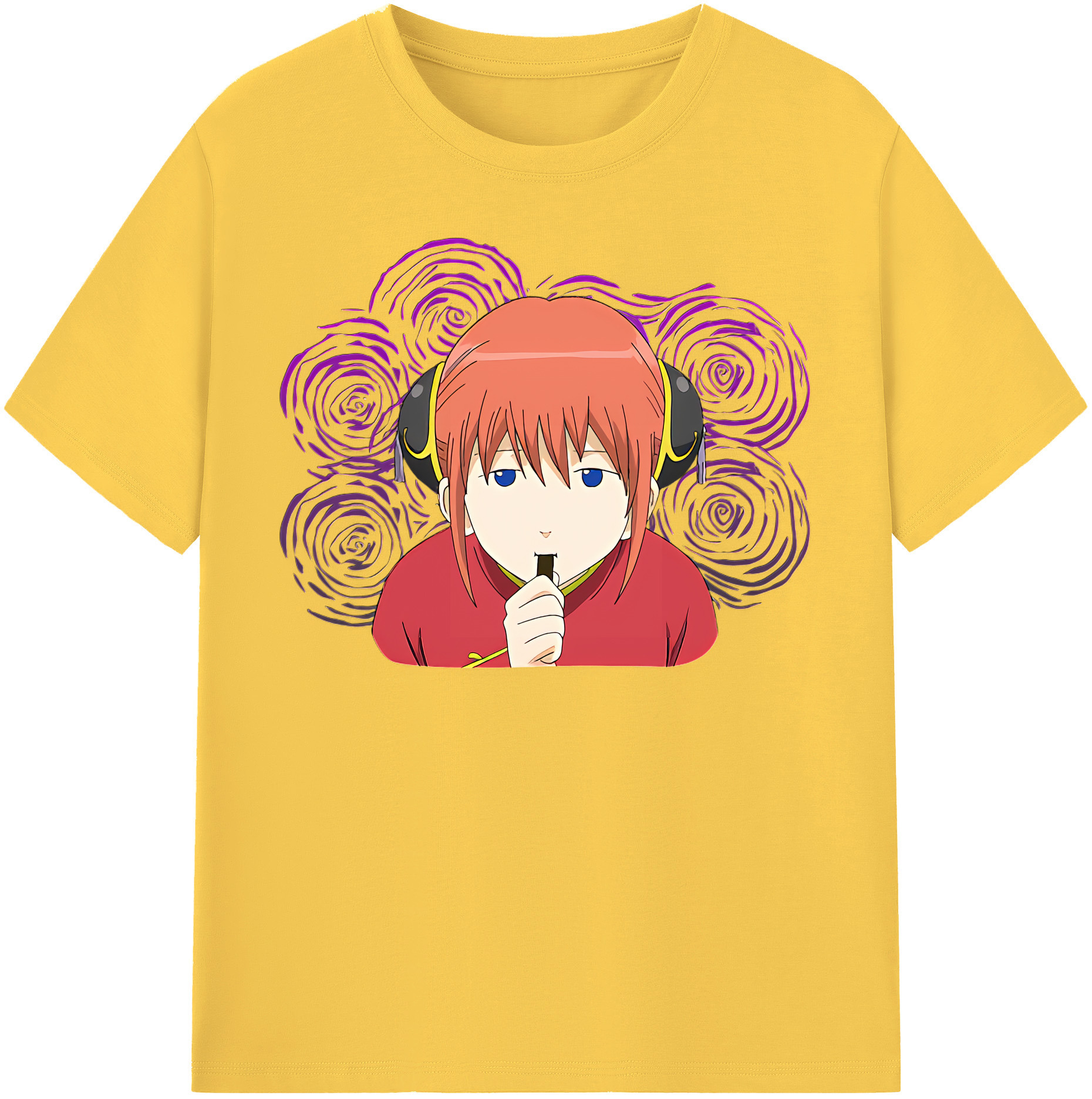 （画像用） ぎんたま 坂田銀時（さかたぎんとき） 神楽 志村新八（しむら しんぱち） GINTAMA Sakata Gintoki Kagura Shimura Shinpachi 綿100％半袖Tシャツ（フロントプリント）