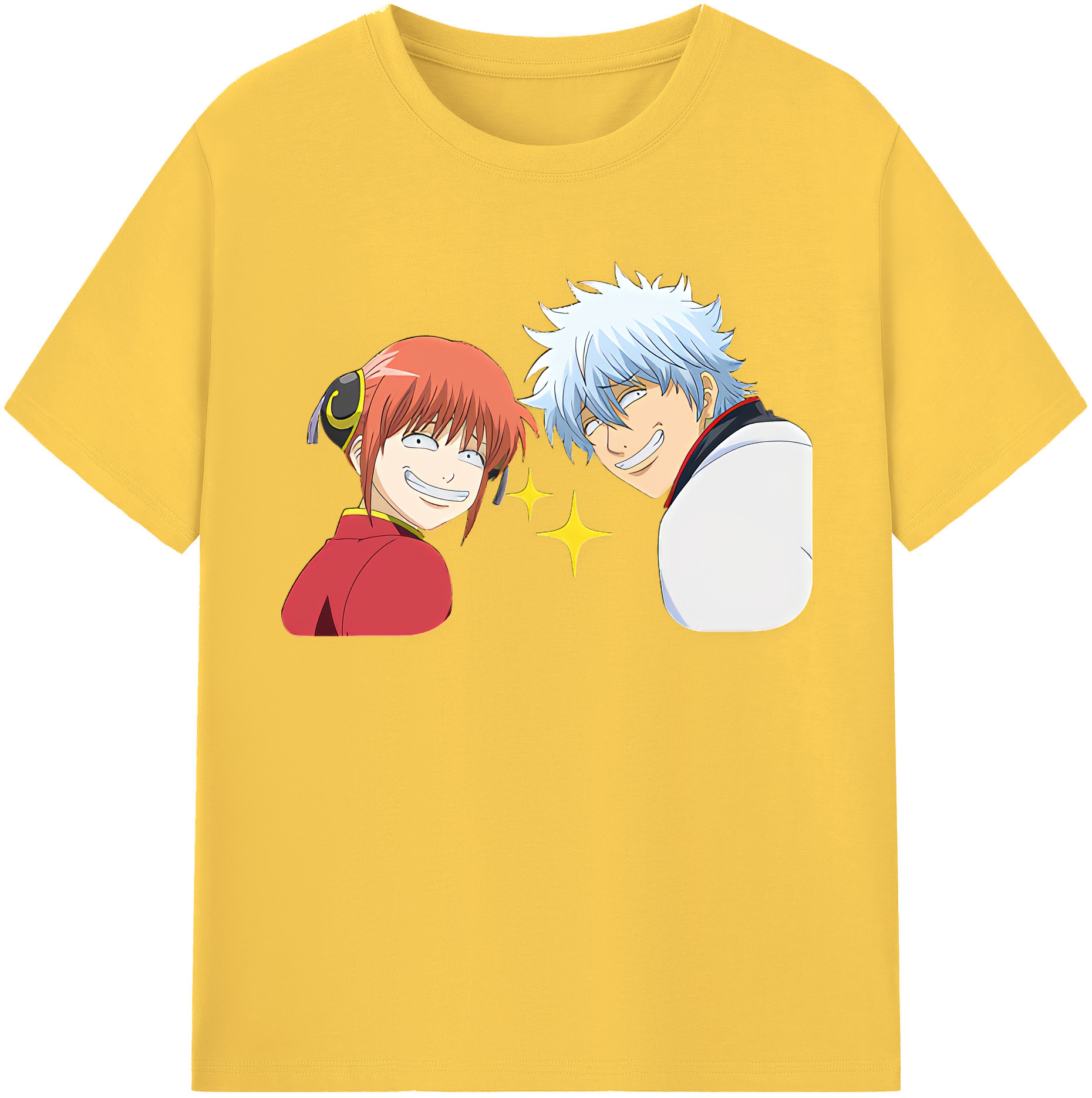 （画像用） ぎんたま 坂田銀時（さかたぎんとき） 神楽 志村新八（しむら しんぱち） GINTAMA Sakata Gintoki Kagura Shimura Shinpachi 綿100％半袖Tシャツ（フロントプリント）