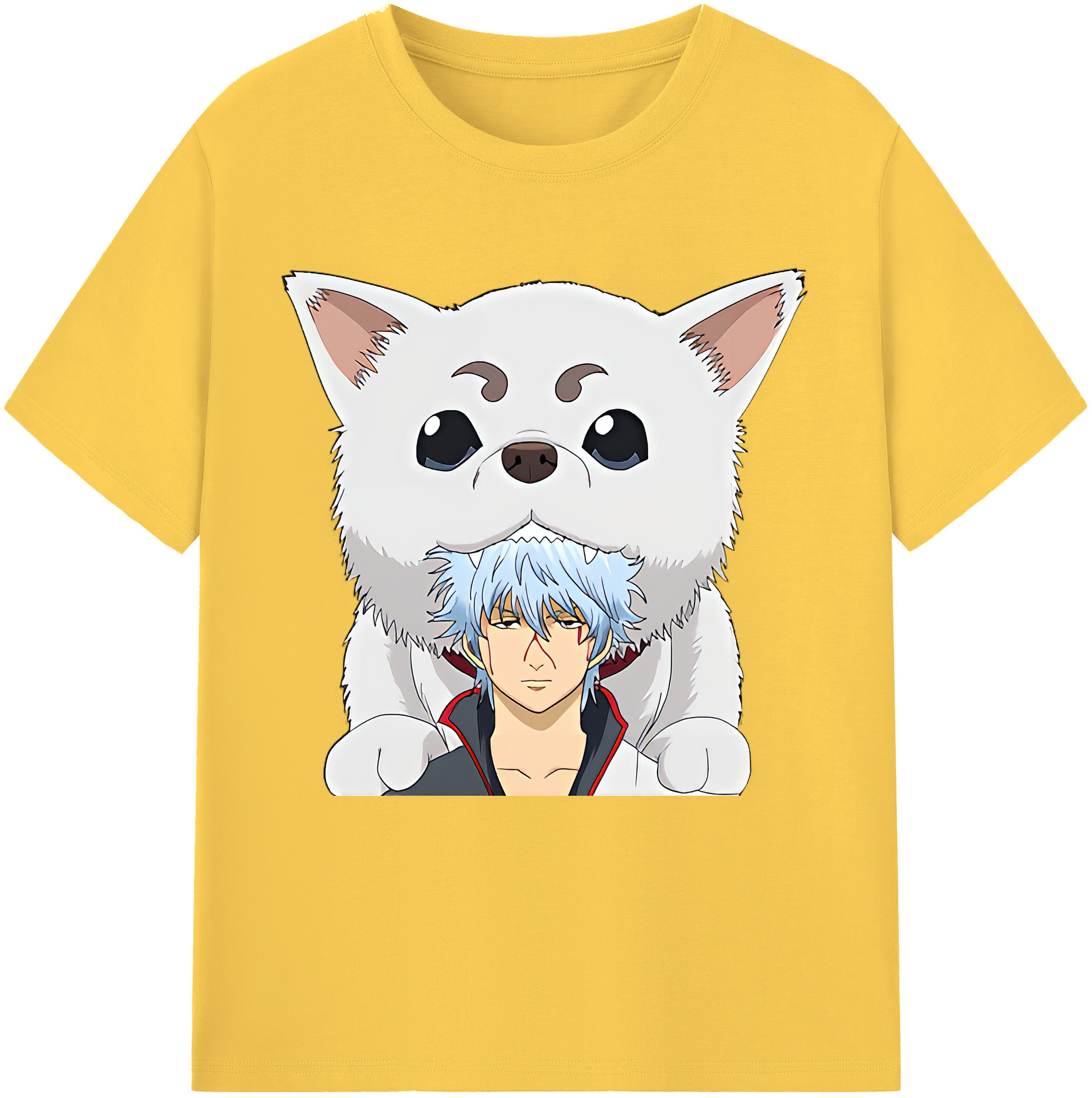 （画像用） ぎんたま 坂田銀時（さかたぎんとき） 神楽 志村新八（しむら しんぱち） GINTAMA Sakata Gintoki Kagura Shimura Shinpachi 綿100％半袖Tシャツ（フロントプリント）