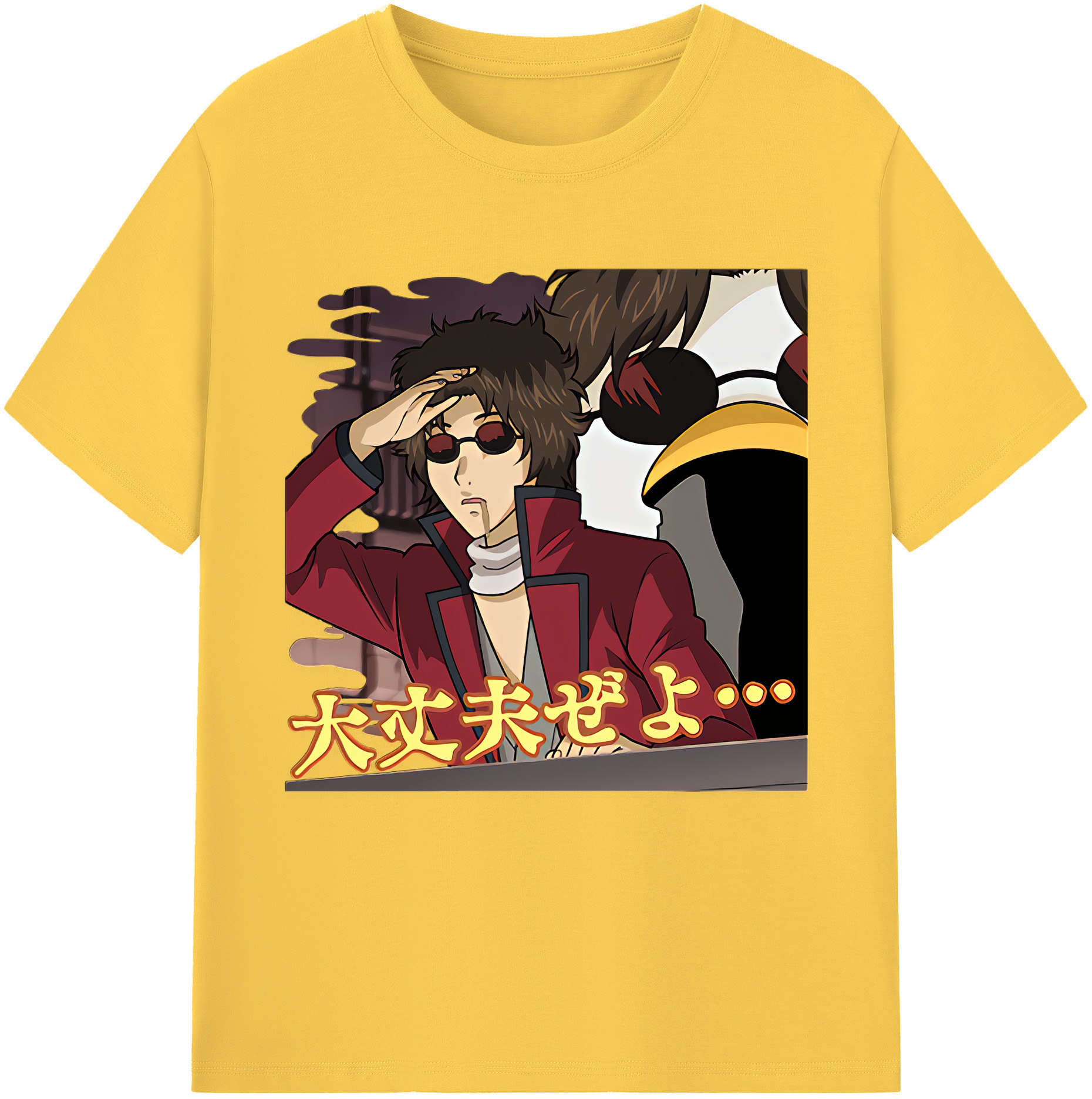 （画像用） ぎんたま 坂田銀時（さかたぎんとき） 神楽 志村新八（しむら しんぱち） GINTAMA Sakata Gintoki Kagura Shimura Shinpachi 綿100％半袖Tシャツ（フロントプリント）