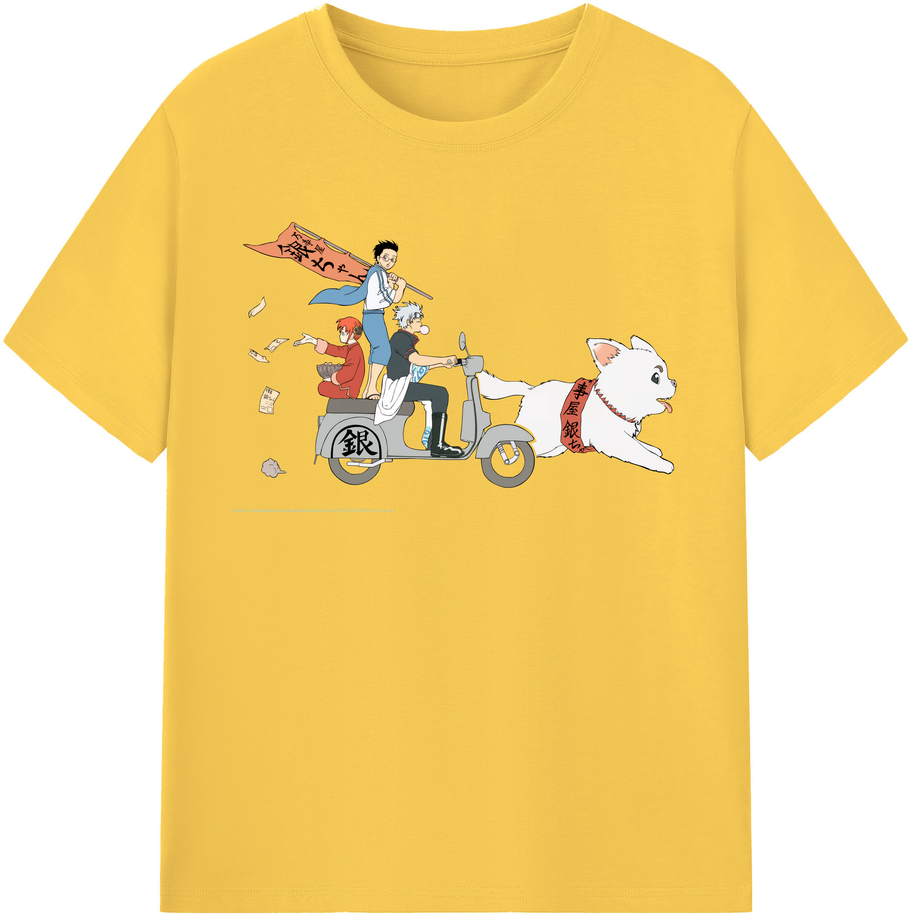 （画像用） ぎんたま 坂田銀時（さかたぎんとき） 神楽 志村新八（しむら しんぱち） GINTAMA Sakata Gintoki Kagura Shimura Shinpachi 綿100％半袖Tシャツ（フロントプリント）