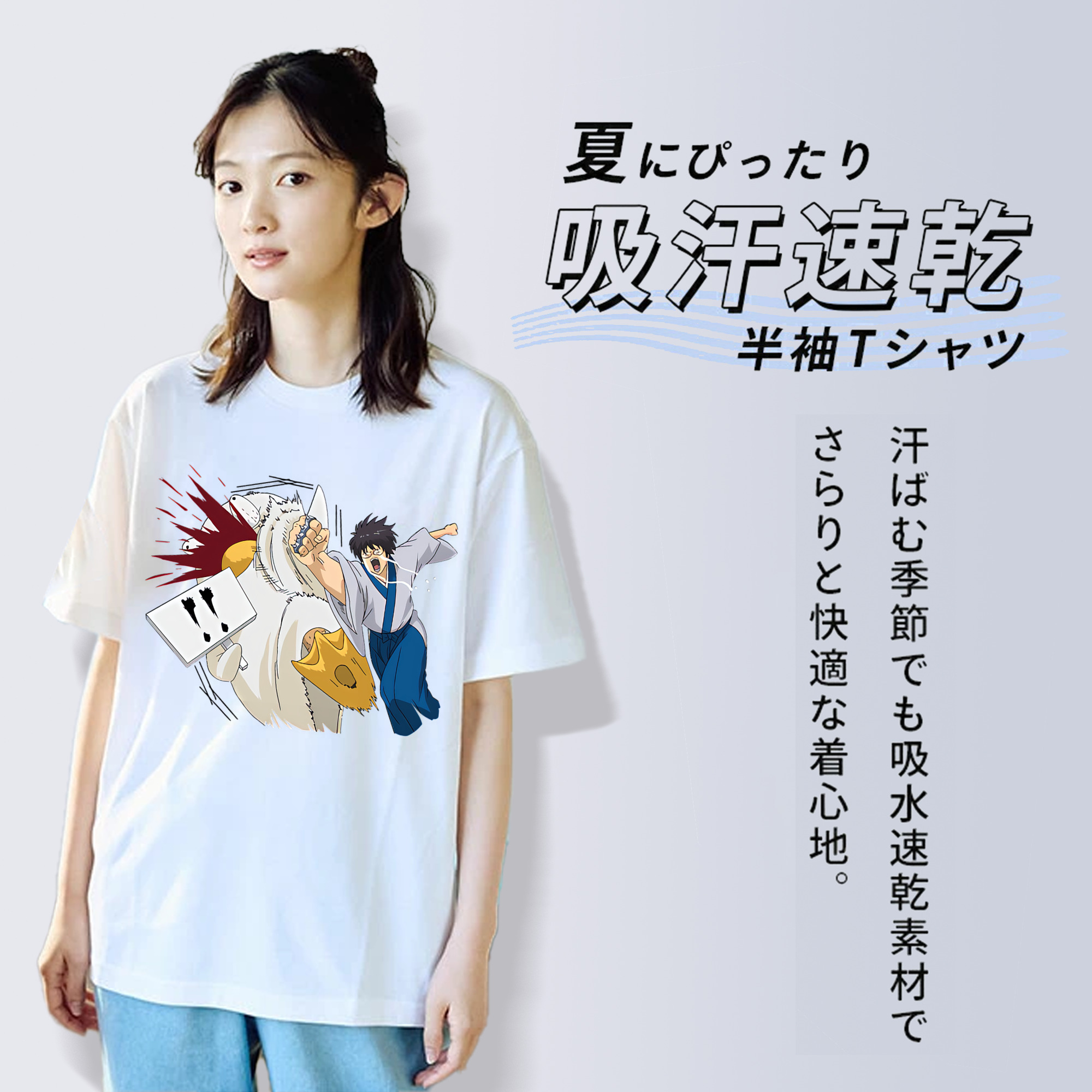 ぎんたま 坂田銀時（さかたぎんとき） 神楽 志村新八（しむら しんぱち） GINTAMA Sakata Gintoki Kagura Shimura Shinpachi 綿100％半袖Tシャツ（フロントプリント）