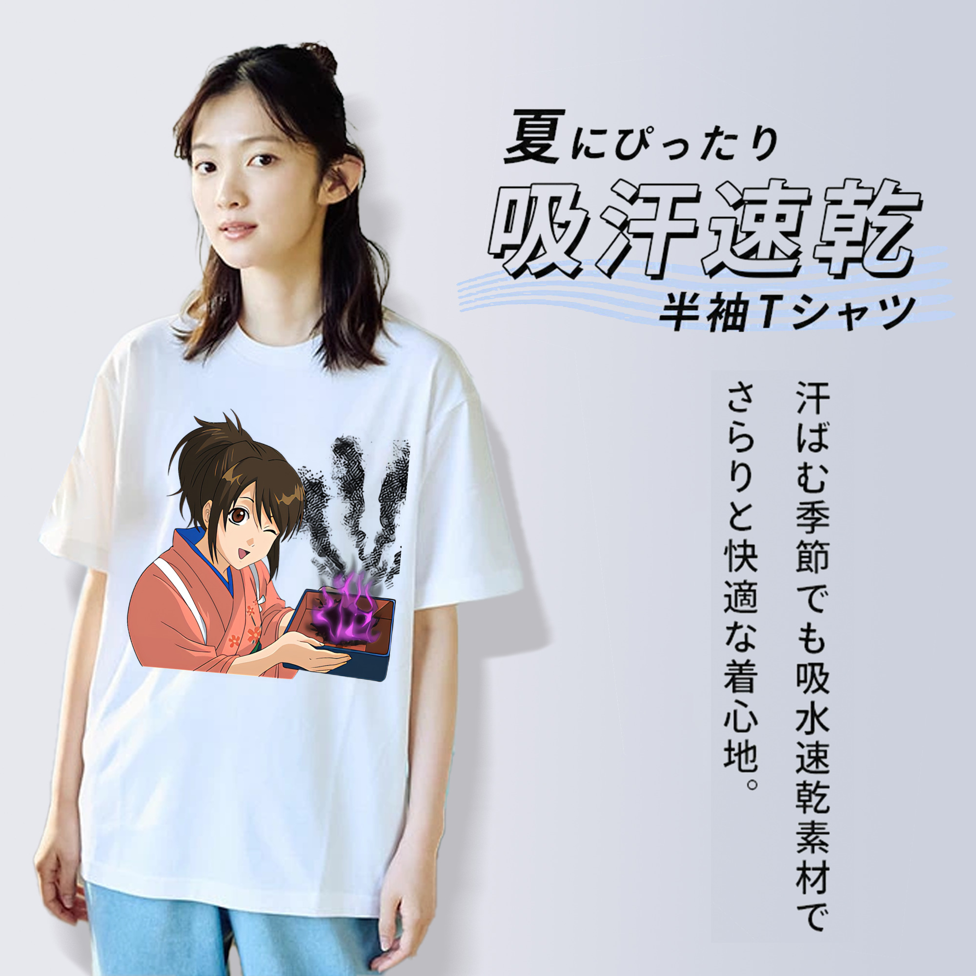 ぎんたま 坂田銀時（さかたぎんとき） 神楽 志村新八（しむら しんぱち） GINTAMA Sakata Gintoki Kagura Shimura Shinpachi 綿100％半袖Tシャツ（フロントプリント）