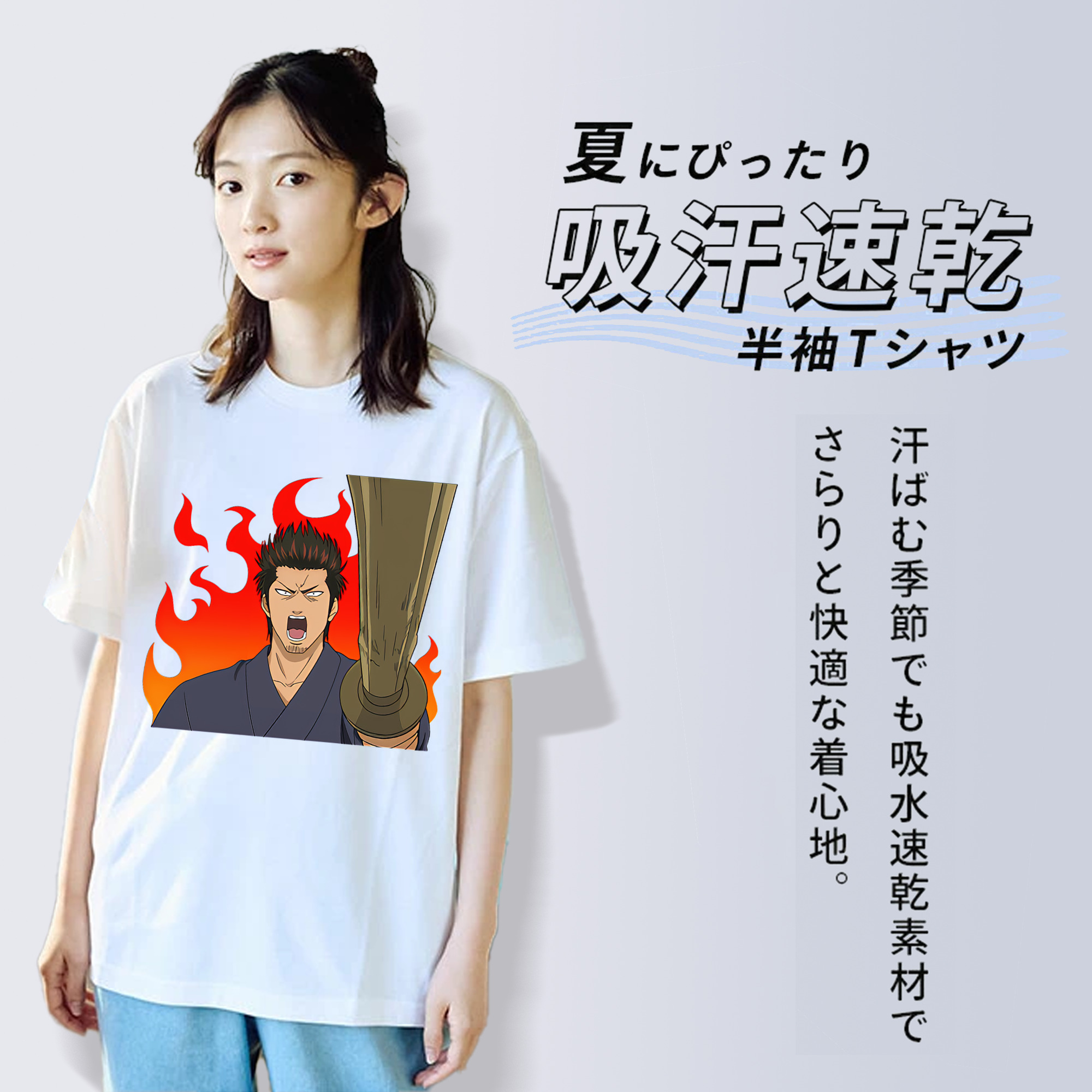 ぎんたま 坂田銀時（さかたぎんとき） 神楽 志村新八（しむら しんぱち） GINTAMA Sakata Gintoki Kagura Shimura Shinpachi 綿100％半袖Tシャツ（フロントプリント）