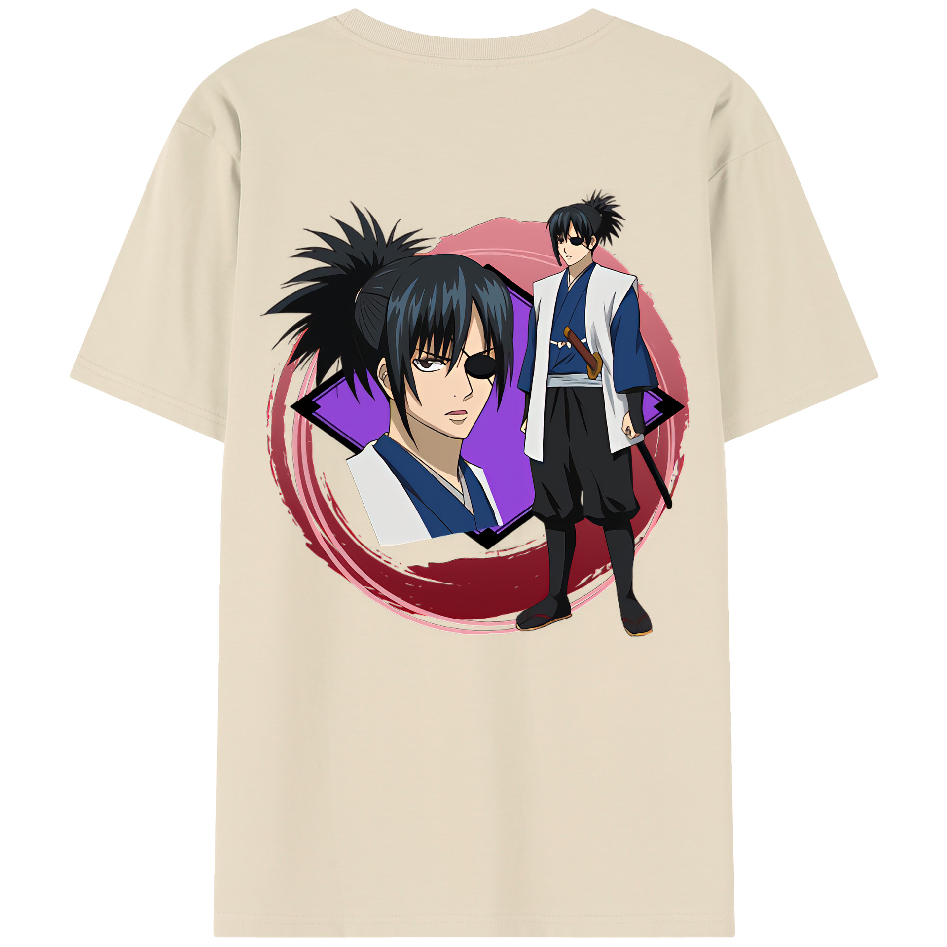 （画像用） ぎんたま 坂田銀時（さかたぎんとき） 神楽 志村新八（しむら しんぱち） GINTAMA Sakata Gintoki Kagura Shimura Shinpachi 綿100％半袖Tシャツ（背面プリント）