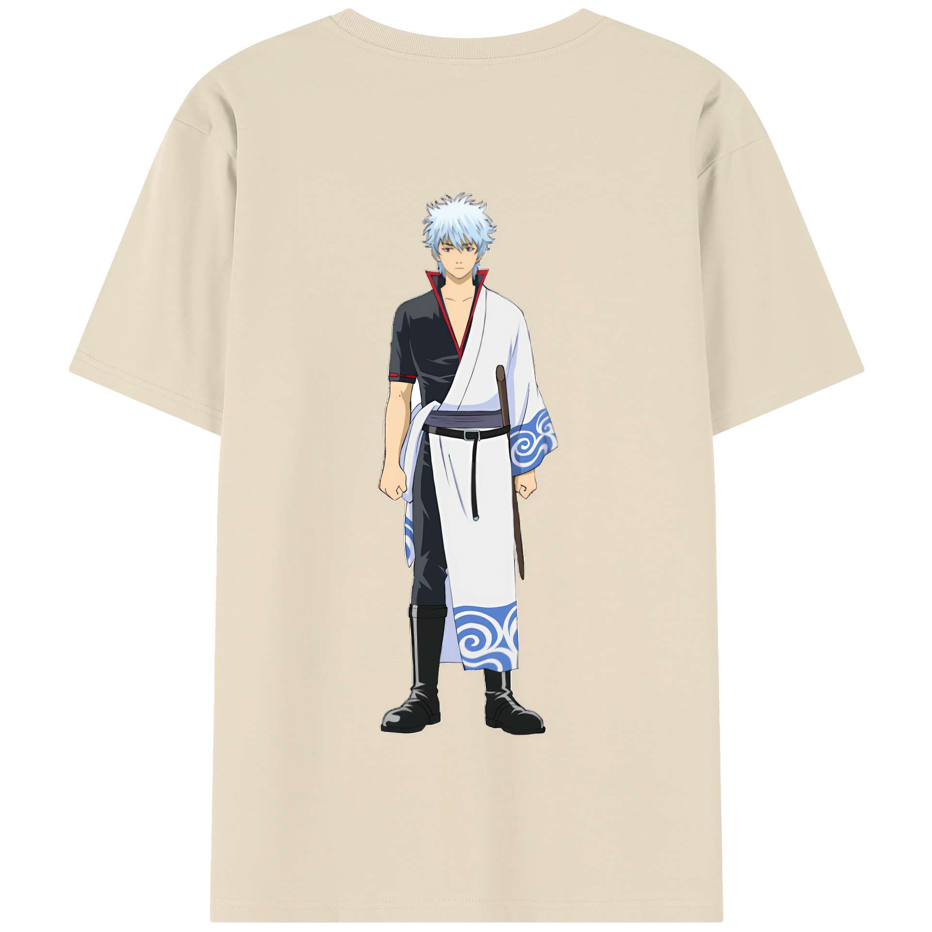 （画像用） ぎんたま 坂田銀時（さかたぎんとき） 神楽 志村新八（しむら しんぱち） GINTAMA Sakata Gintoki Kagura Shimura Shinpachi 綿100％半袖Tシャツ（背面プリント）