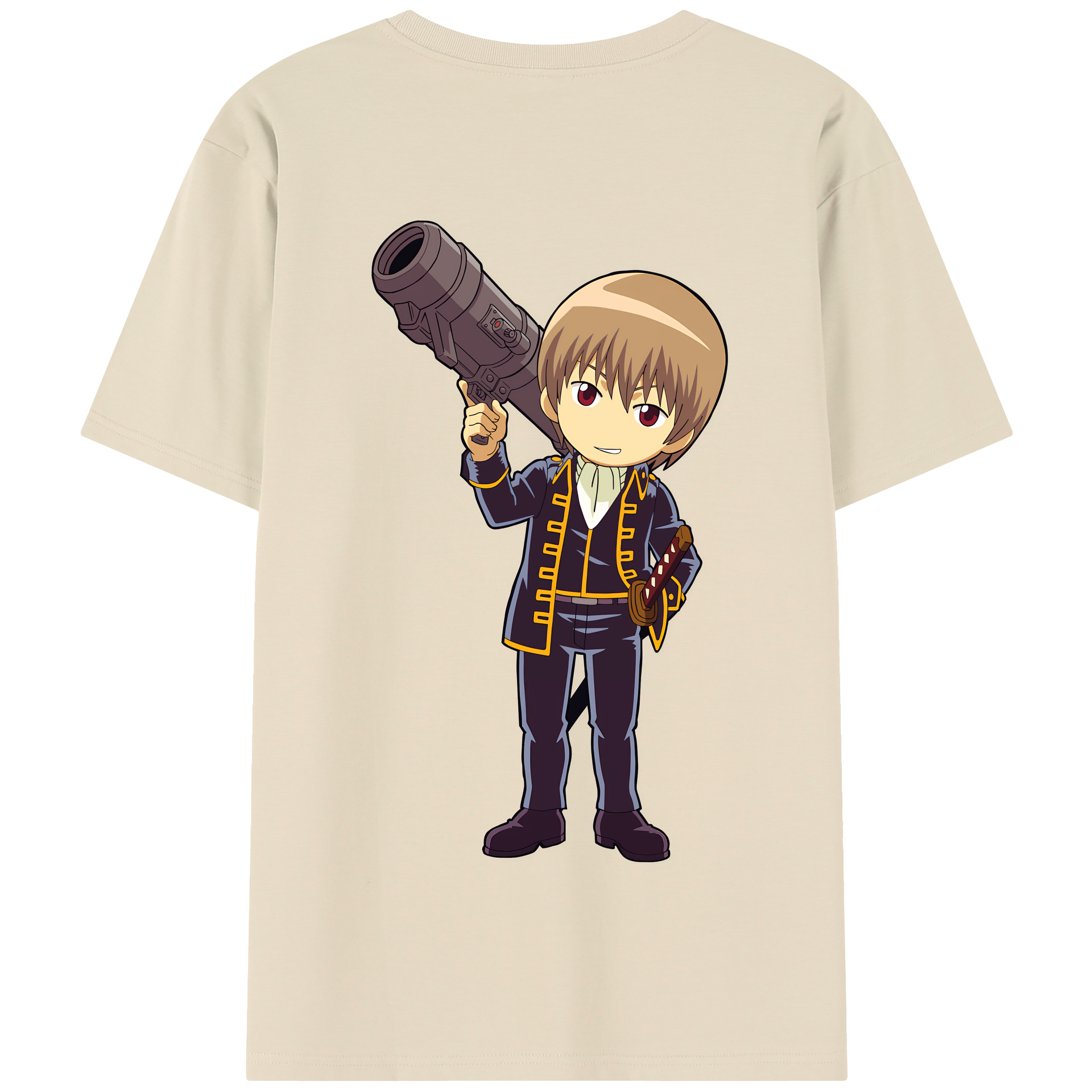（画像用） ぎんたま 坂田銀時（さかたぎんとき） 神楽 志村新八（しむら しんぱち） GINTAMA Sakata Gintoki Kagura Shimura Shinpachi 綿100％半袖Tシャツ（背面プリント）