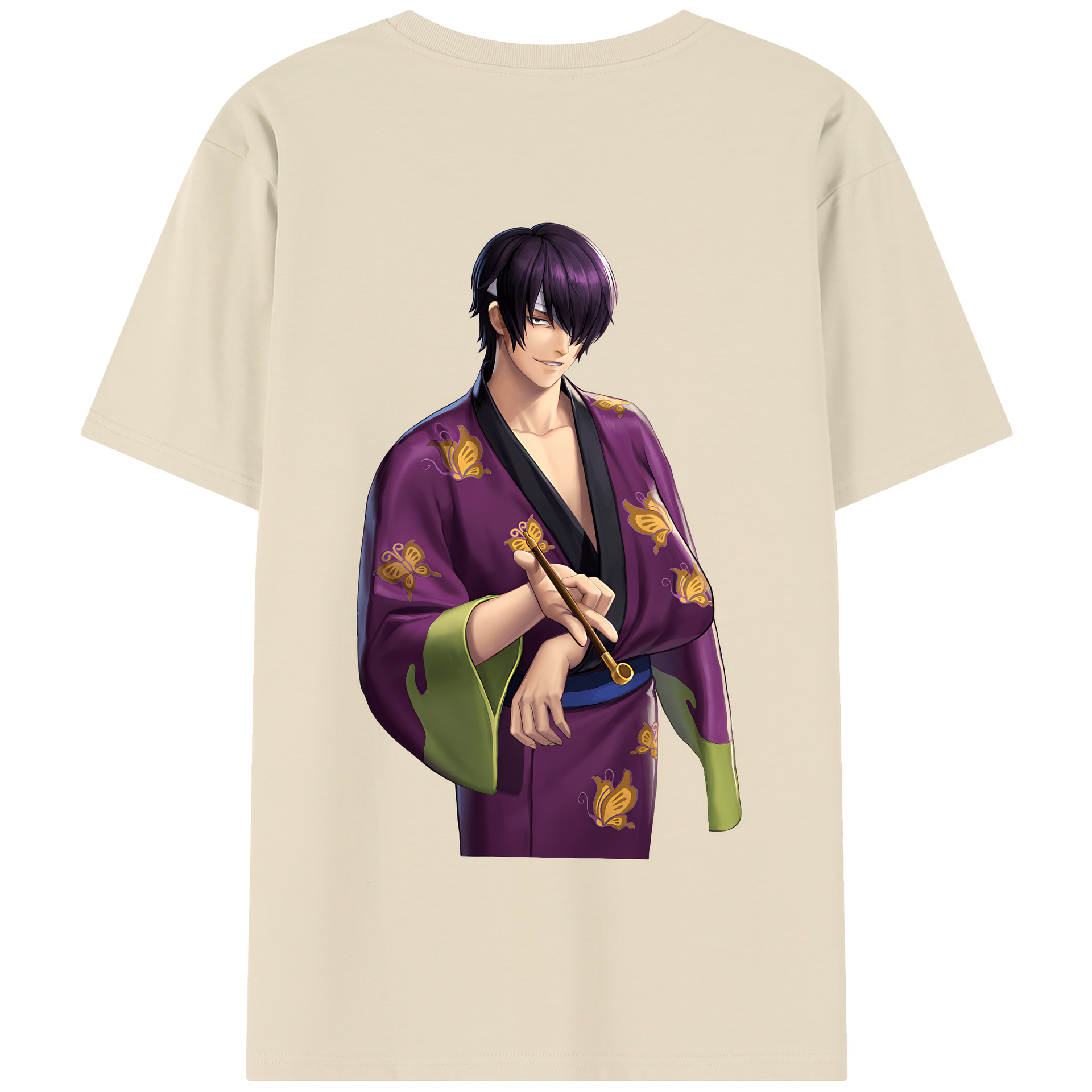 （画像用） ぎんたま 坂田銀時（さかたぎんとき） 神楽 志村新八（しむら しんぱち） GINTAMA Sakata Gintoki Kagura Shimura Shinpachi 綿100％半袖Tシャツ（背面プリント）