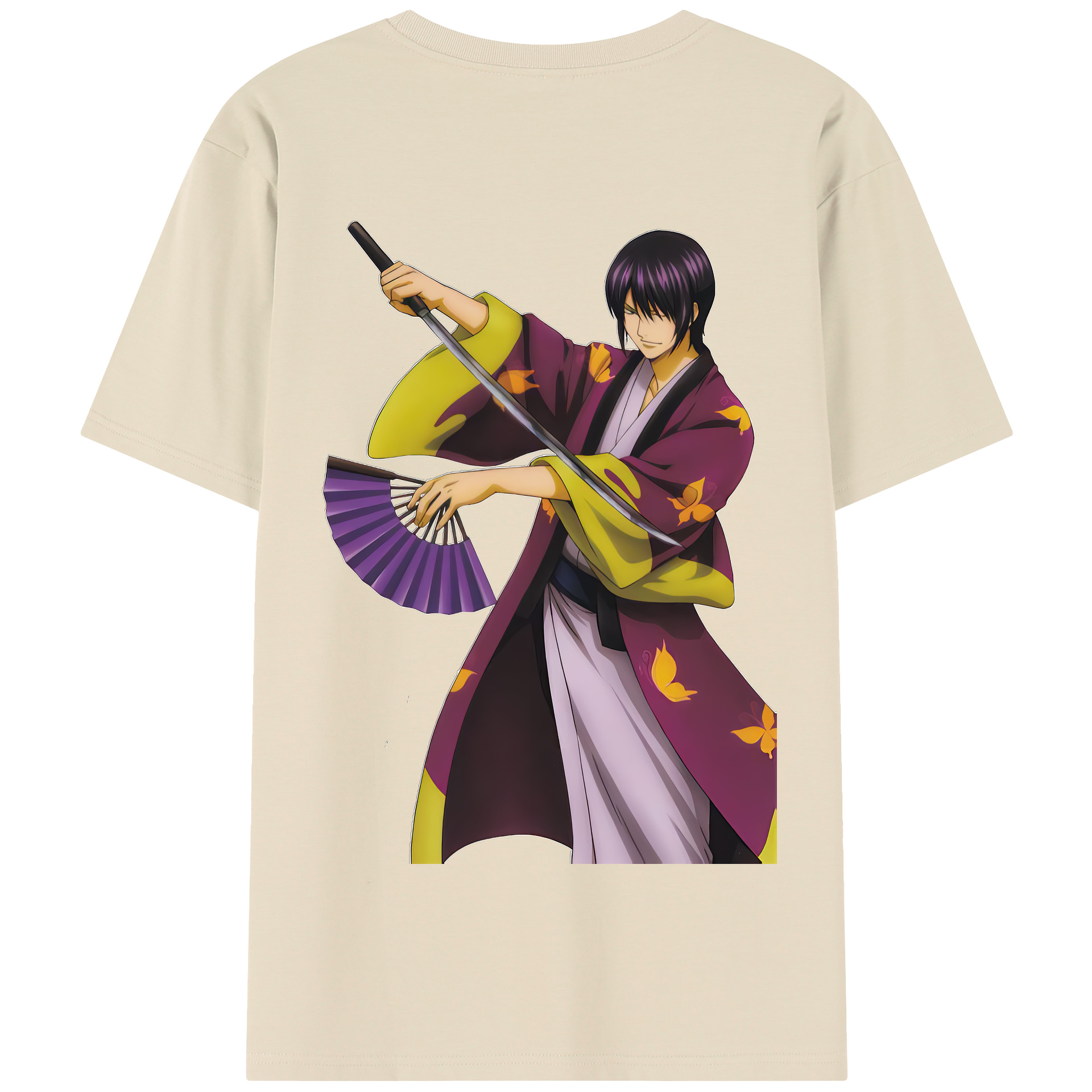 （画像用） ぎんたま 坂田銀時（さかたぎんとき） 神楽 志村新八（しむら しんぱち） GINTAMA Sakata Gintoki Kagura Shimura Shinpachi 綿100％半袖Tシャツ（背面プリント）