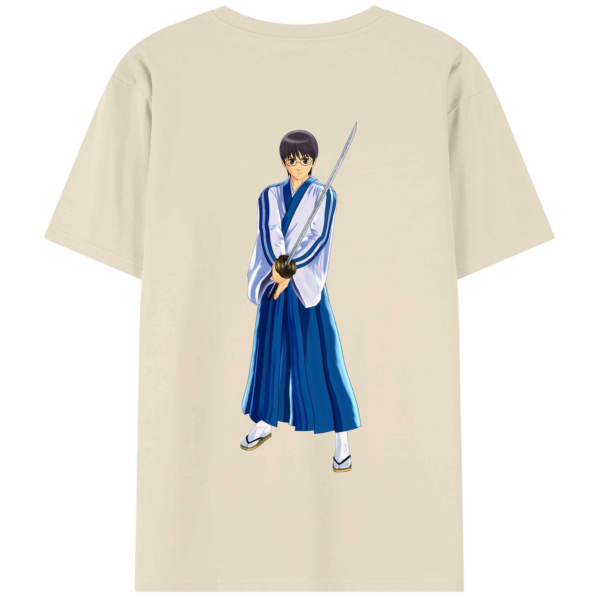 （画像用） ぎんたま 坂田銀時（さかたぎんとき） 神楽 志村新八（しむら しんぱち） GINTAMA Sakata Gintoki Kagura Shimura Shinpachi 綿100％半袖Tシャツ（背面プリント）