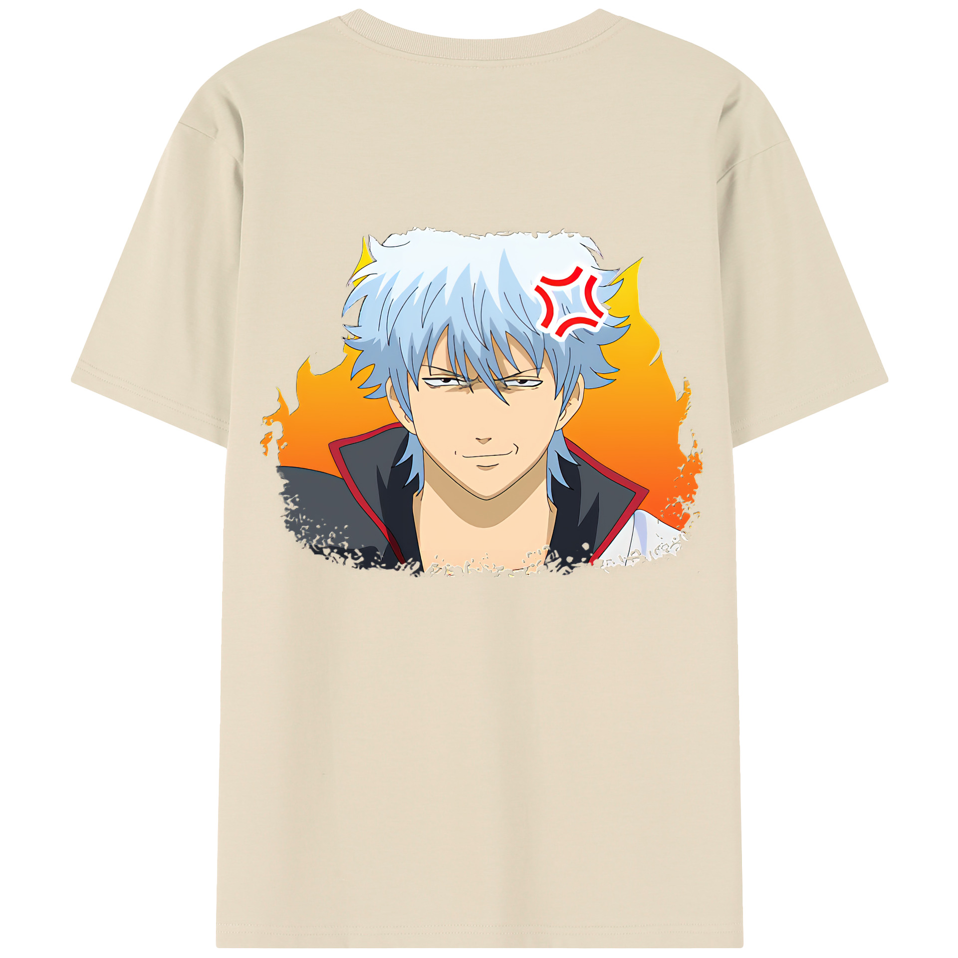 （画像用） ぎんたま 坂田銀時（さかたぎんとき） 神楽 志村新八（しむら しんぱち） GINTAMA Sakata Gintoki Kagura Shimura Shinpachi 綿100％半袖Tシャツ（背面プリント）