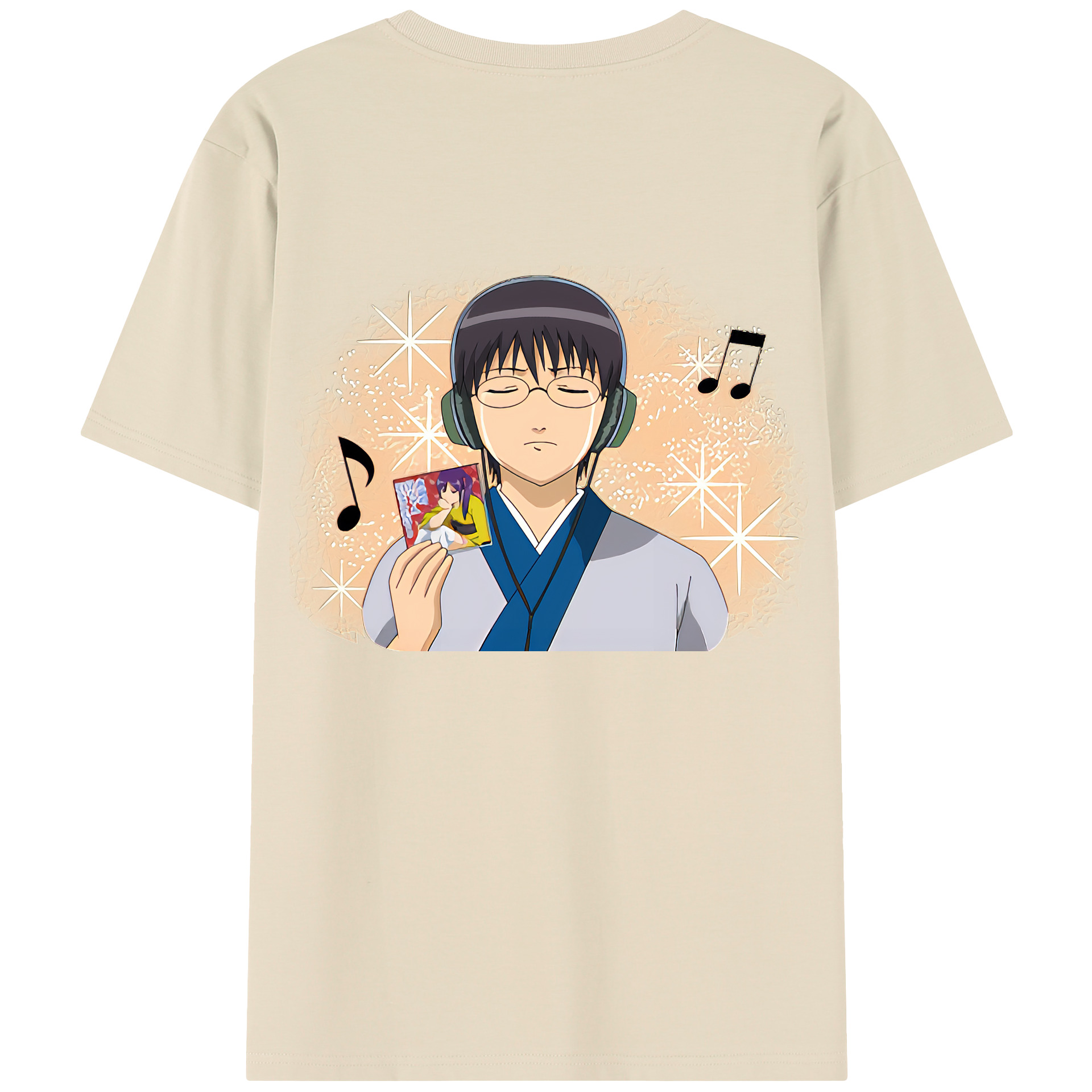 （画像用） ぎんたま 坂田銀時（さかたぎんとき） 神楽 志村新八（しむら しんぱち） GINTAMA Sakata Gintoki Kagura Shimura Shinpachi 綿100％半袖Tシャツ（背面プリント）