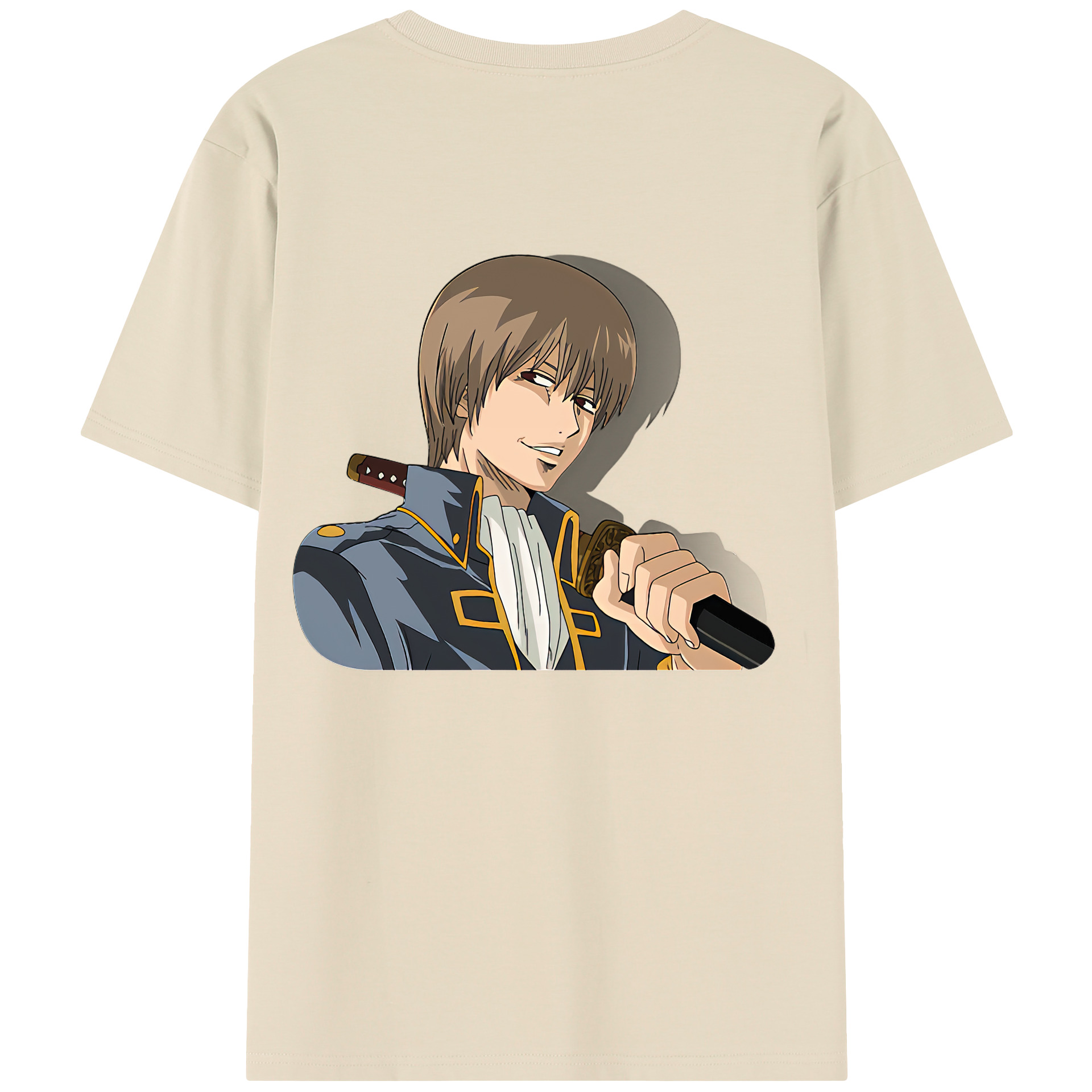 （画像用） ぎんたま 坂田銀時（さかたぎんとき） 神楽 志村新八（しむら しんぱち） GINTAMA Sakata Gintoki Kagura Shimura Shinpachi 綿100％半袖Tシャツ（背面プリント）