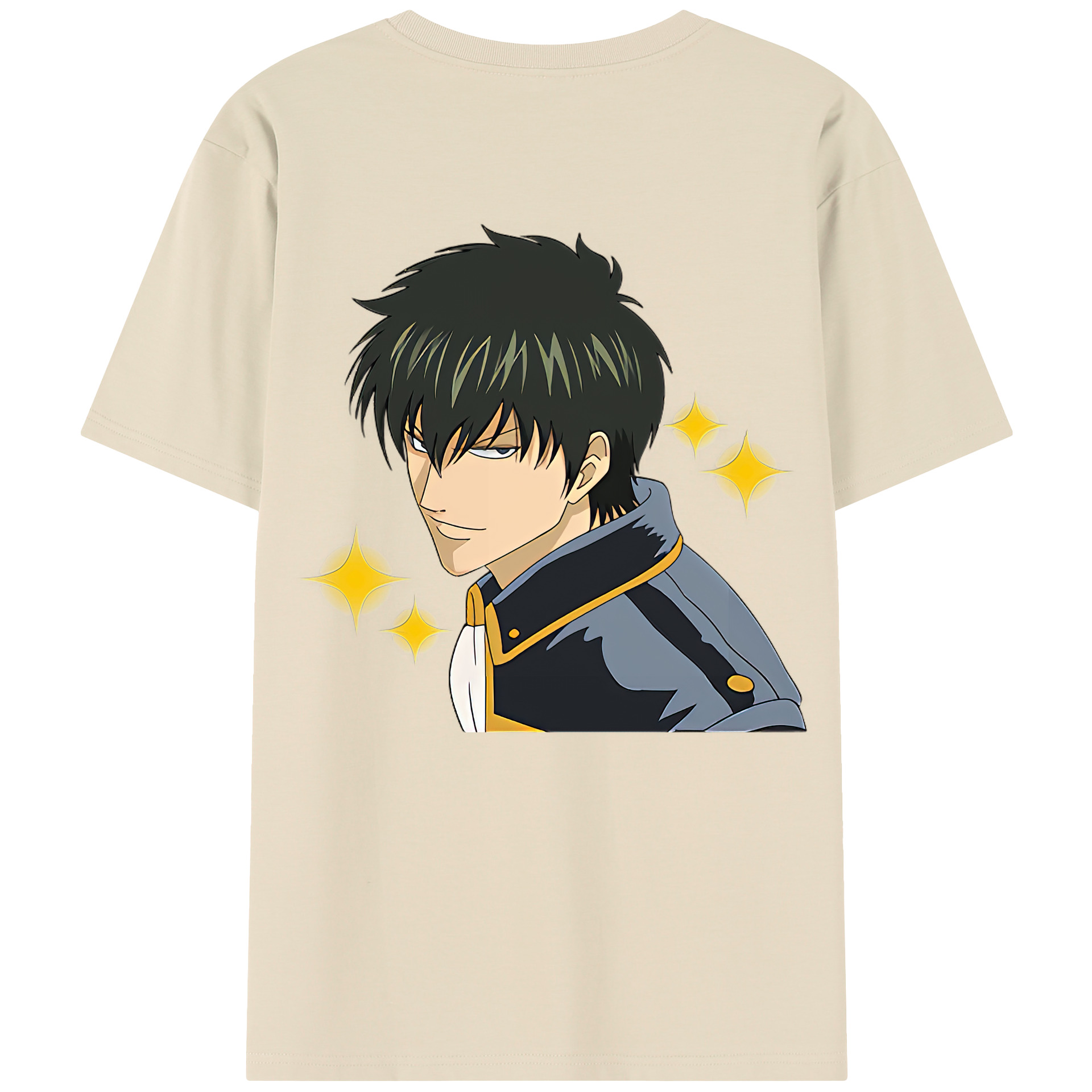 （画像用） ぎんたま 坂田銀時（さかたぎんとき） 神楽 志村新八（しむら しんぱち） GINTAMA Sakata Gintoki Kagura Shimura Shinpachi 綿100％半袖Tシャツ（背面プリント）