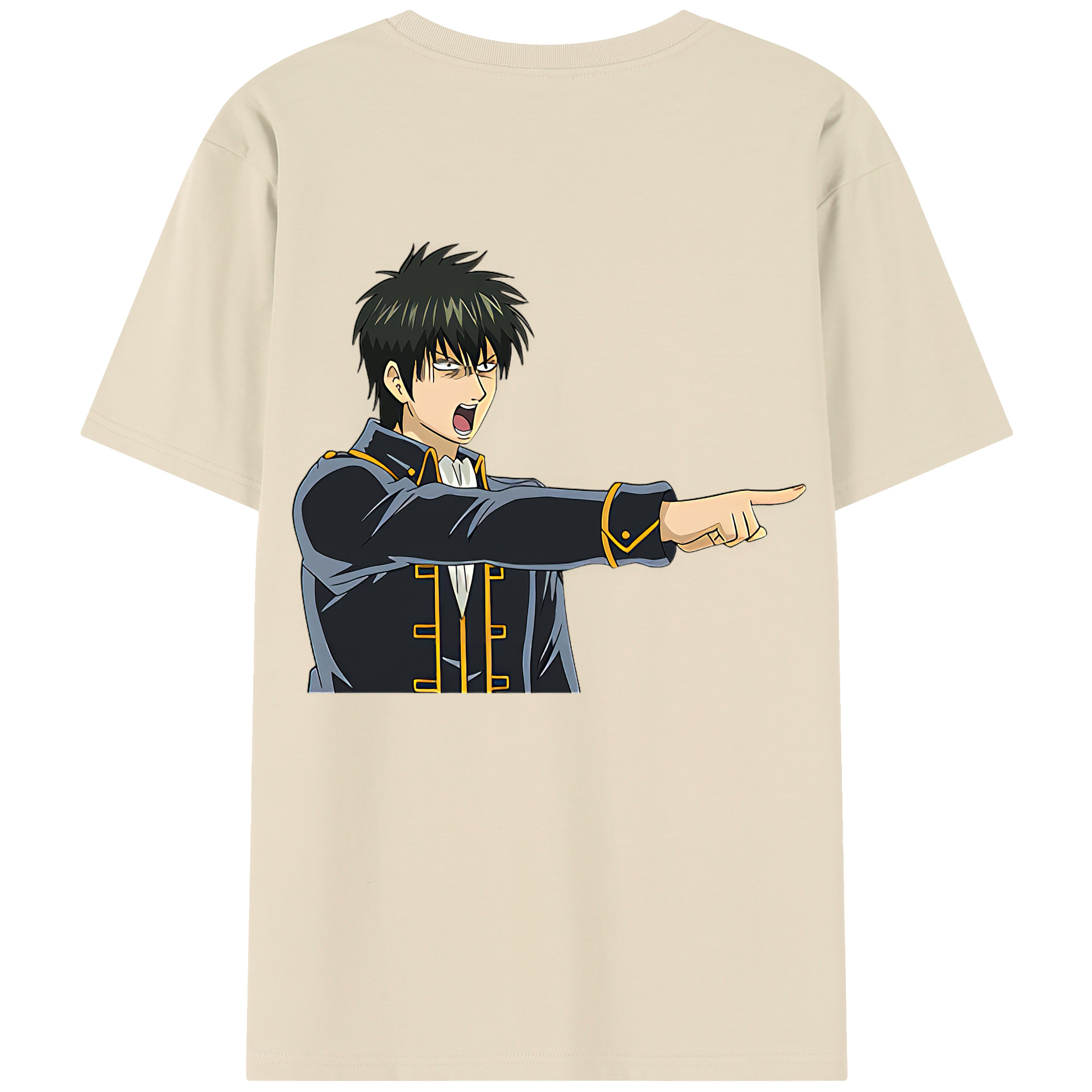 （画像用） ぎんたま 坂田銀時（さかたぎんとき） 神楽 志村新八（しむら しんぱち） GINTAMA Sakata Gintoki Kagura Shimura Shinpachi 綿100％半袖Tシャツ（背面プリント）
