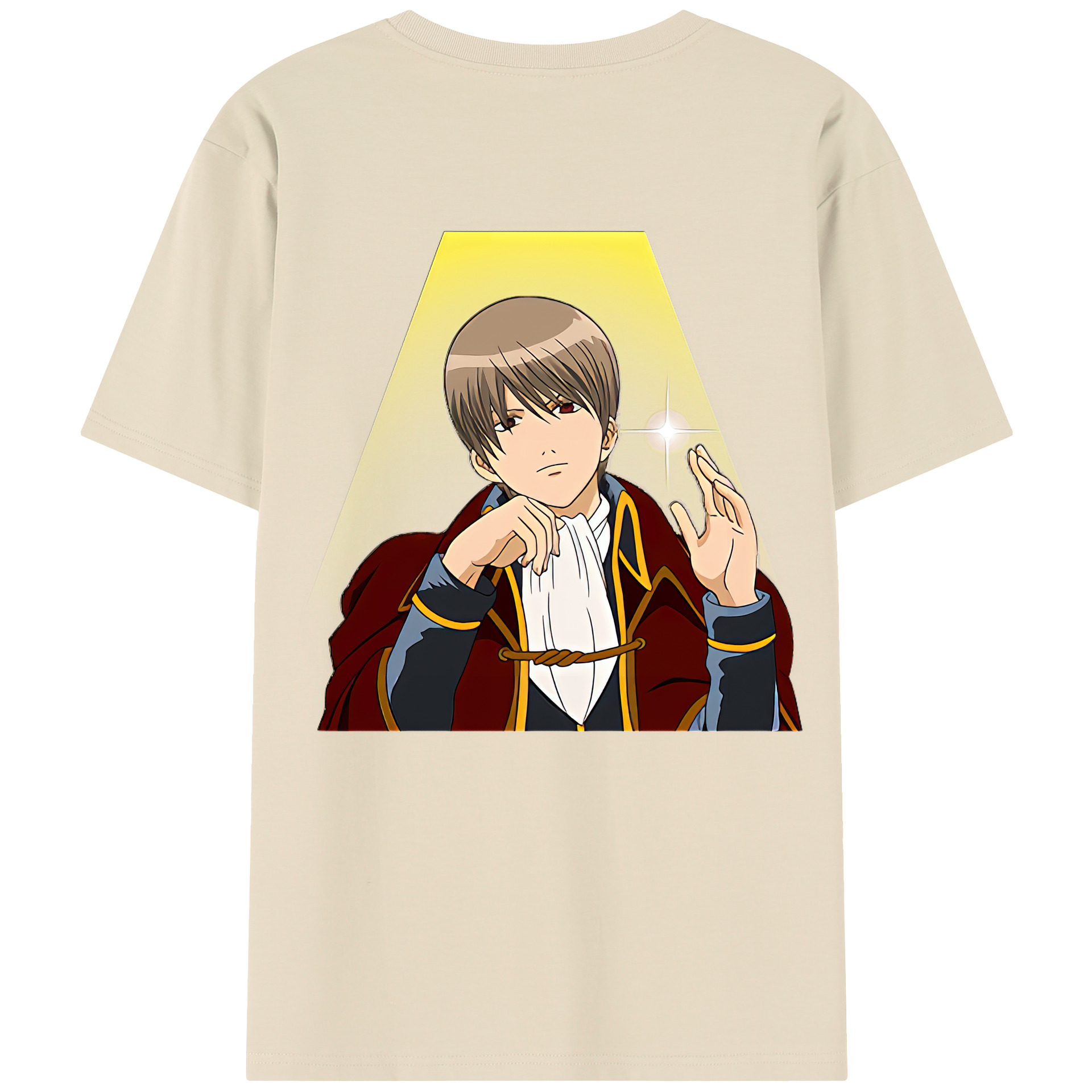 （画像用） ぎんたま 坂田銀時（さかたぎんとき） 神楽 志村新八（しむら しんぱち） GINTAMA Sakata Gintoki Kagura Shimura Shinpachi 綿100％半袖Tシャツ（背面プリント）