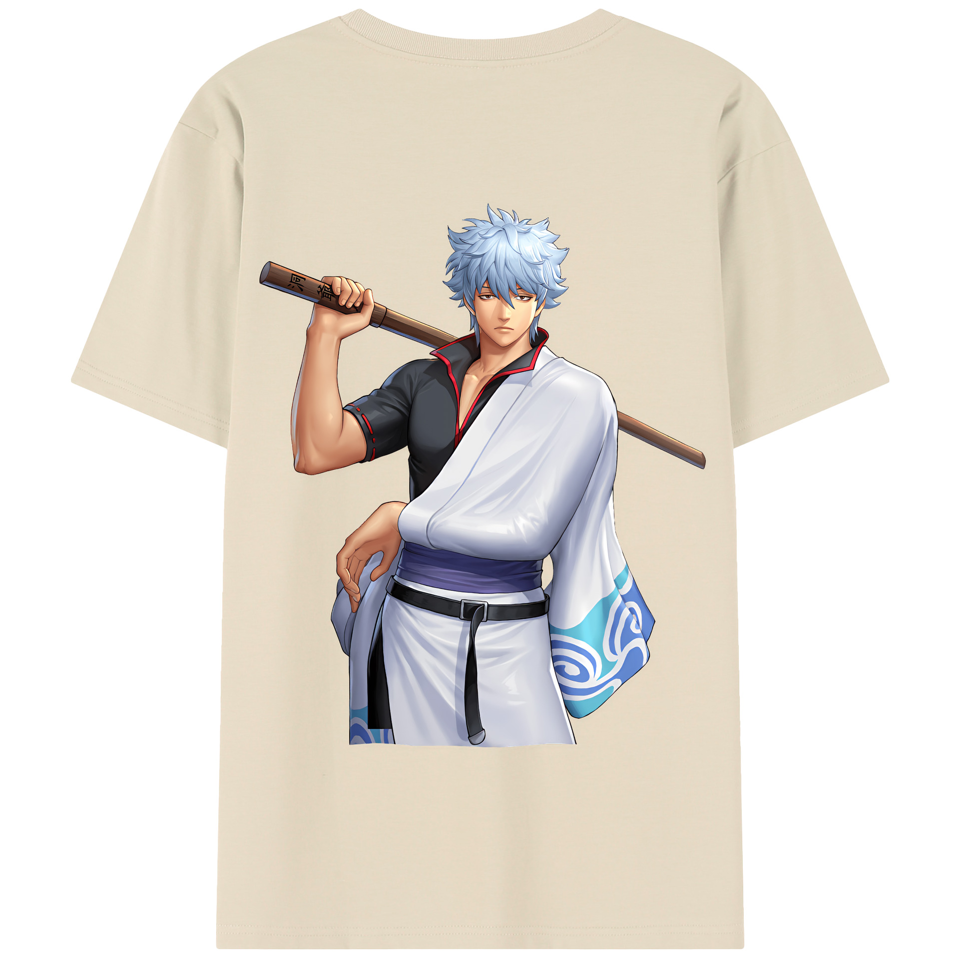 （画像用） ぎんたま 坂田銀時（さかたぎんとき） 神楽 志村新八（しむら しんぱち） GINTAMA Sakata Gintoki Kagura Shimura Shinpachi 綿100％半袖Tシャツ（背面プリント）