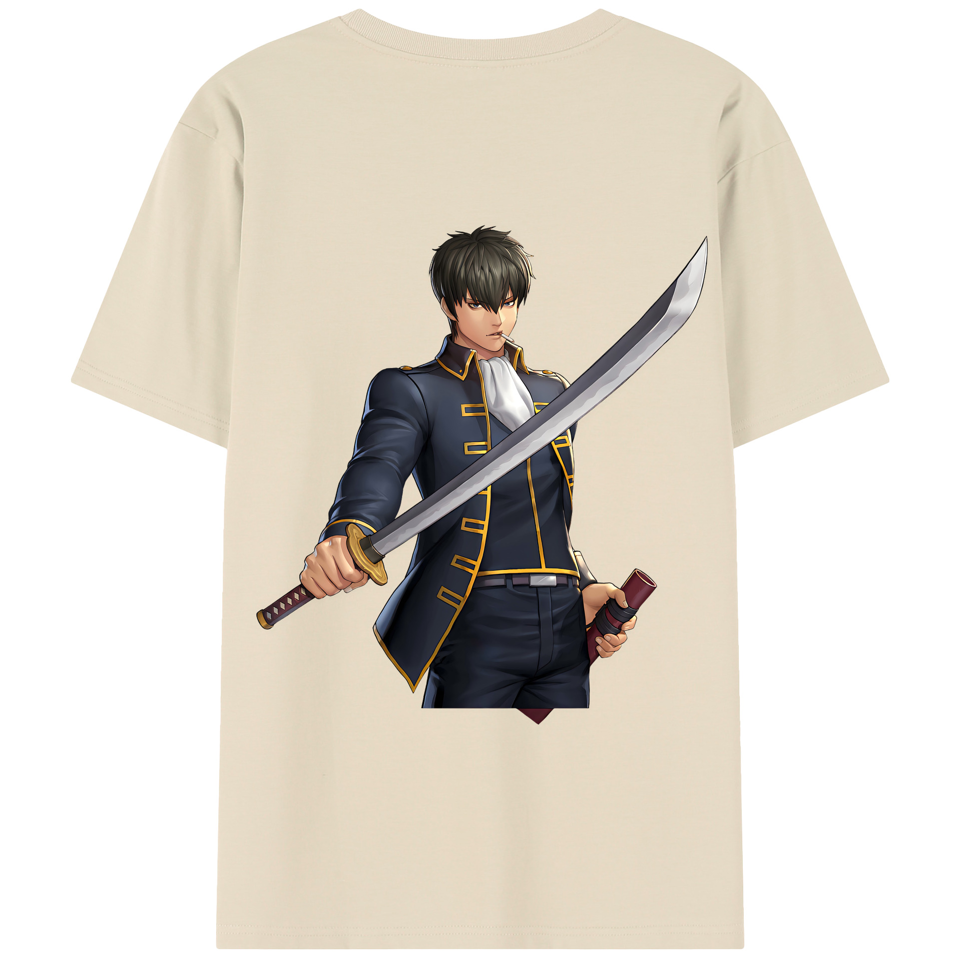 （画像用） ぎんたま 坂田銀時（さかたぎんとき） 神楽 志村新八（しむら しんぱち） GINTAMA Sakata Gintoki Kagura Shimura Shinpachi 綿100％半袖Tシャツ（背面プリント）