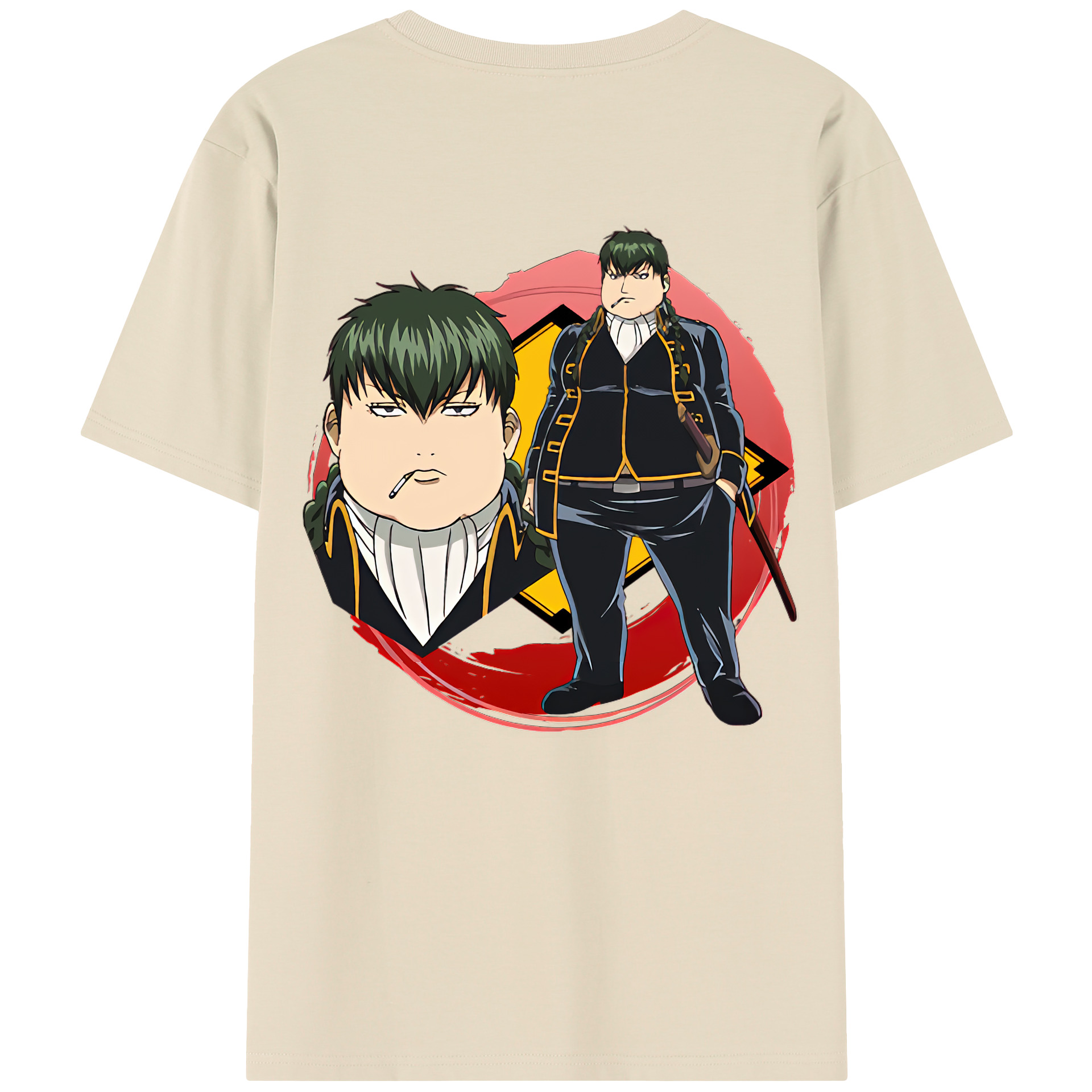 （画像用） ぎんたま 坂田銀時（さかたぎんとき） 神楽 志村新八（しむら しんぱち） GINTAMA Sakata Gintoki Kagura Shimura Shinpachi 綿100％半袖Tシャツ（背面プリント）