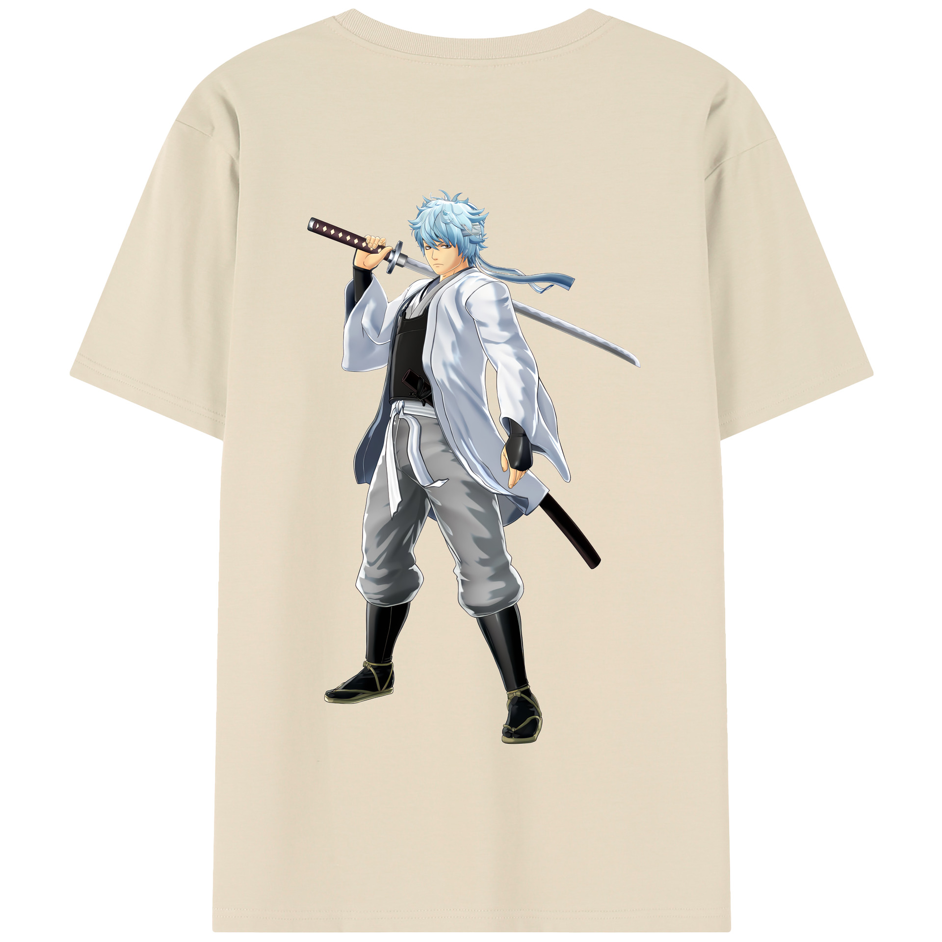 （画像用） ぎんたま 坂田銀時（さかたぎんとき） 神楽 志村新八（しむら しんぱち） GINTAMA Sakata Gintoki Kagura Shimura Shinpachi 綿100％半袖Tシャツ（背面プリント）