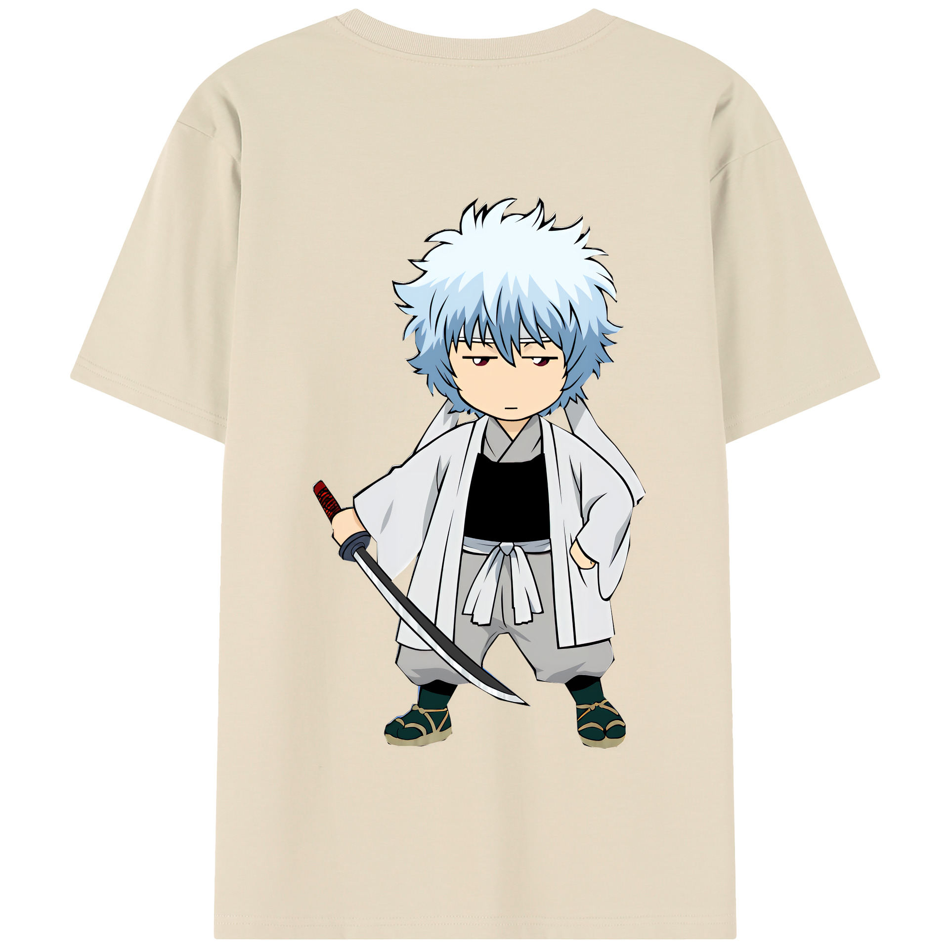 （画像用） ぎんたま 坂田銀時（さかたぎんとき） 神楽 志村新八（しむら しんぱち） GINTAMA Sakata Gintoki Kagura Shimura Shinpachi 綿100％半袖Tシャツ（背面プリント）