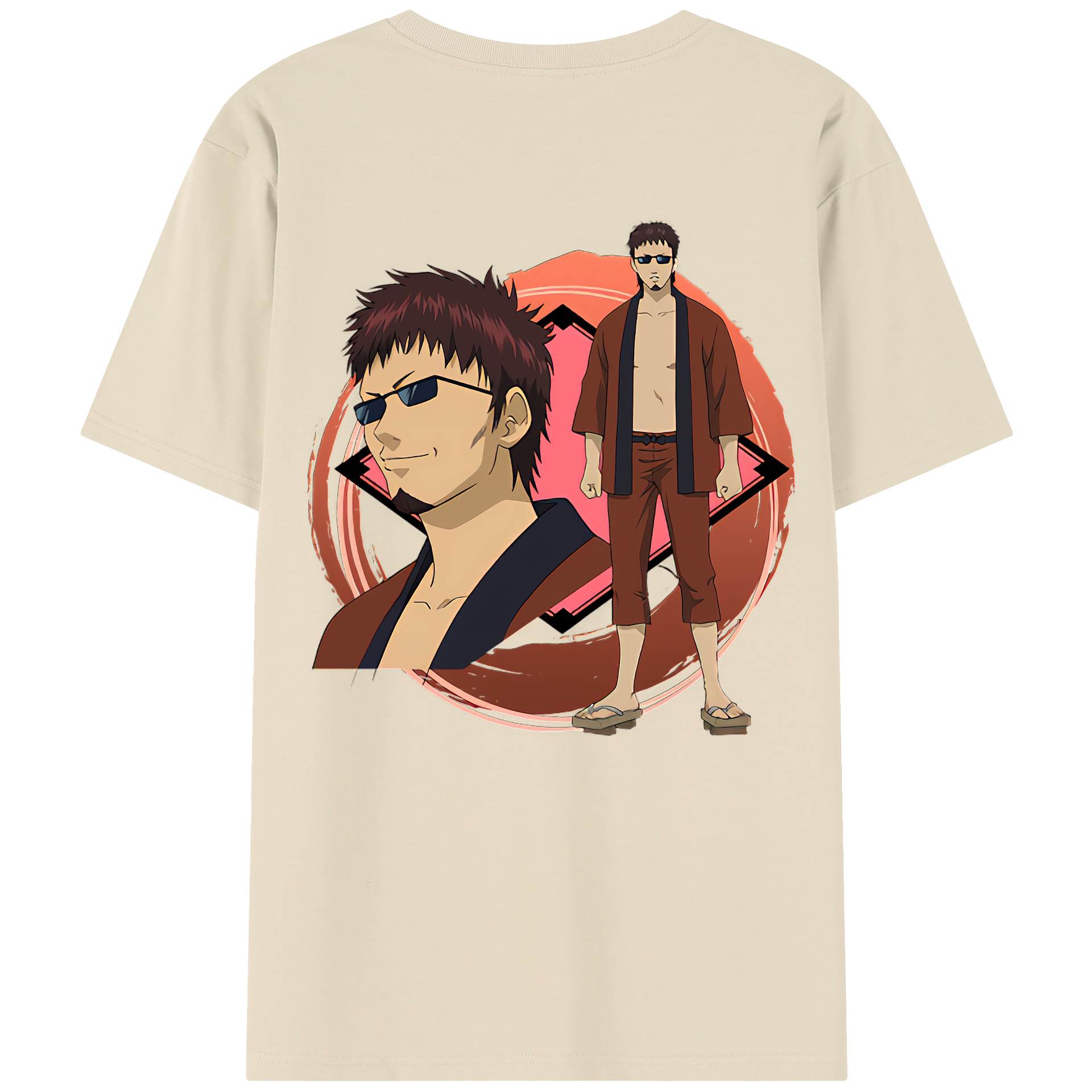 （画像用） ぎんたま 坂田銀時（さかたぎんとき） 神楽 志村新八（しむら しんぱち） GINTAMA Sakata Gintoki Kagura Shimura Shinpachi 綿100％半袖Tシャツ（背面プリント）