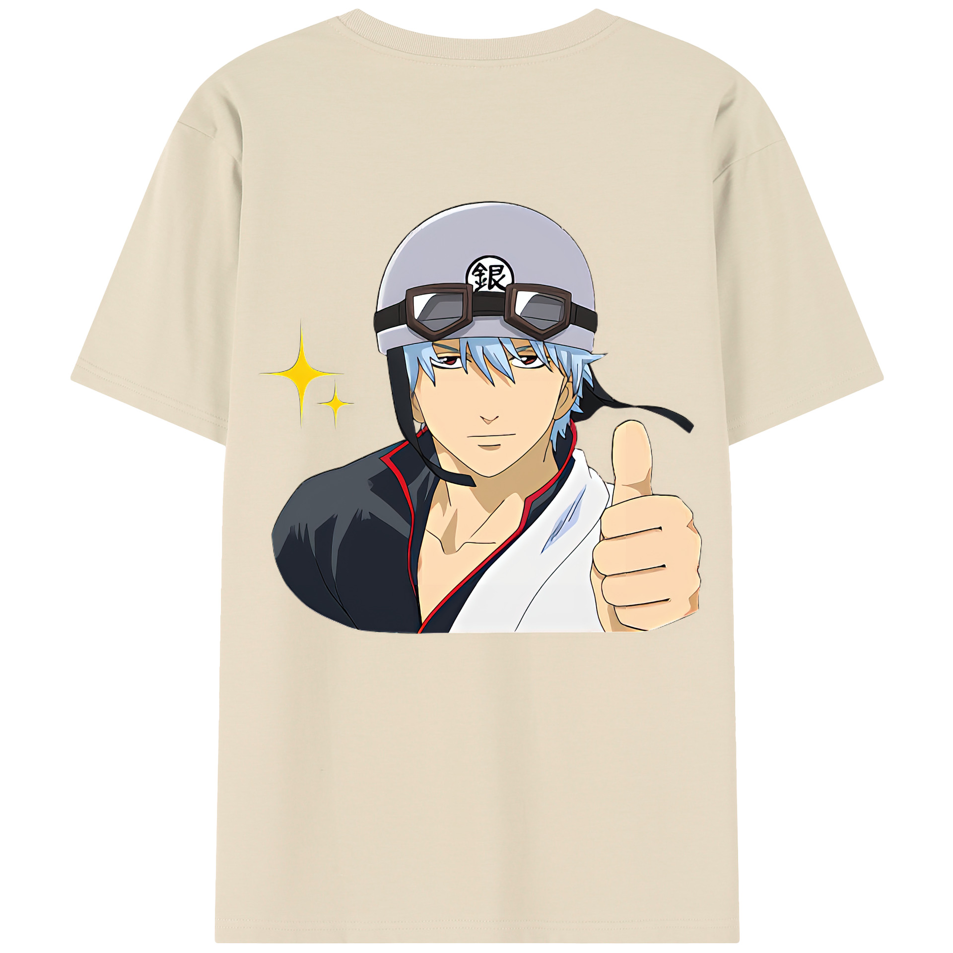 （画像用） ぎんたま 坂田銀時（さかたぎんとき） 神楽 志村新八（しむら しんぱち） GINTAMA Sakata Gintoki Kagura Shimura Shinpachi 綿100％半袖Tシャツ（背面プリント）