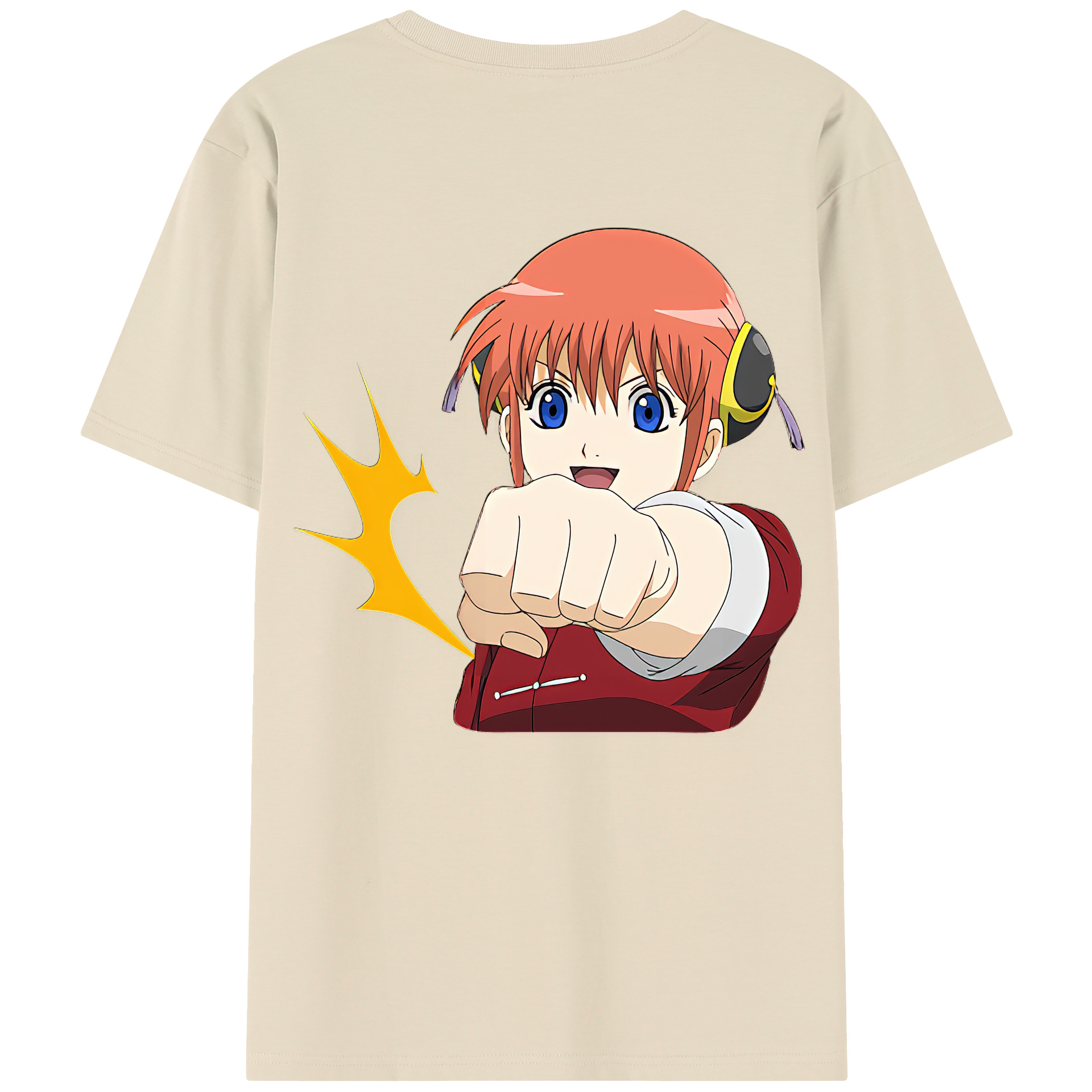 （画像用） ぎんたま 坂田銀時（さかたぎんとき） 神楽 志村新八（しむら しんぱち） GINTAMA Sakata Gintoki Kagura Shimura Shinpachi 綿100％半袖Tシャツ（背面プリント）