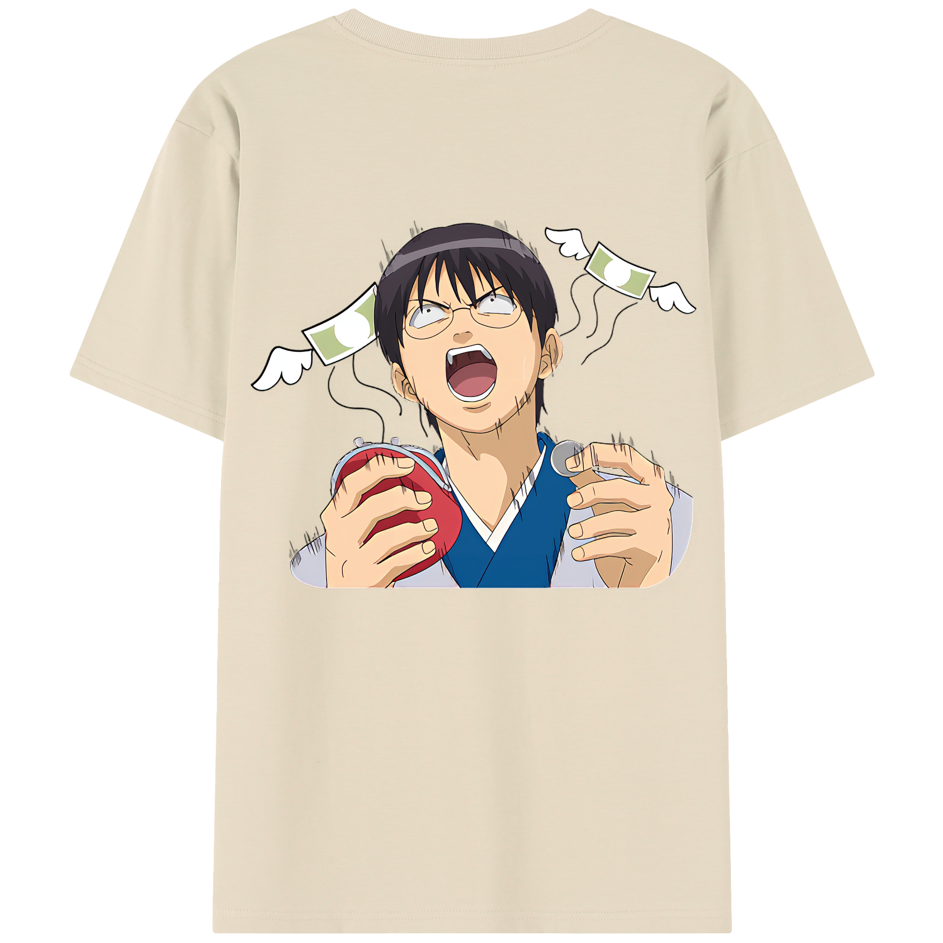 （画像用） ぎんたま 坂田銀時（さかたぎんとき） 神楽 志村新八（しむら しんぱち） GINTAMA Sakata Gintoki Kagura Shimura Shinpachi 綿100％半袖Tシャツ（背面プリント）