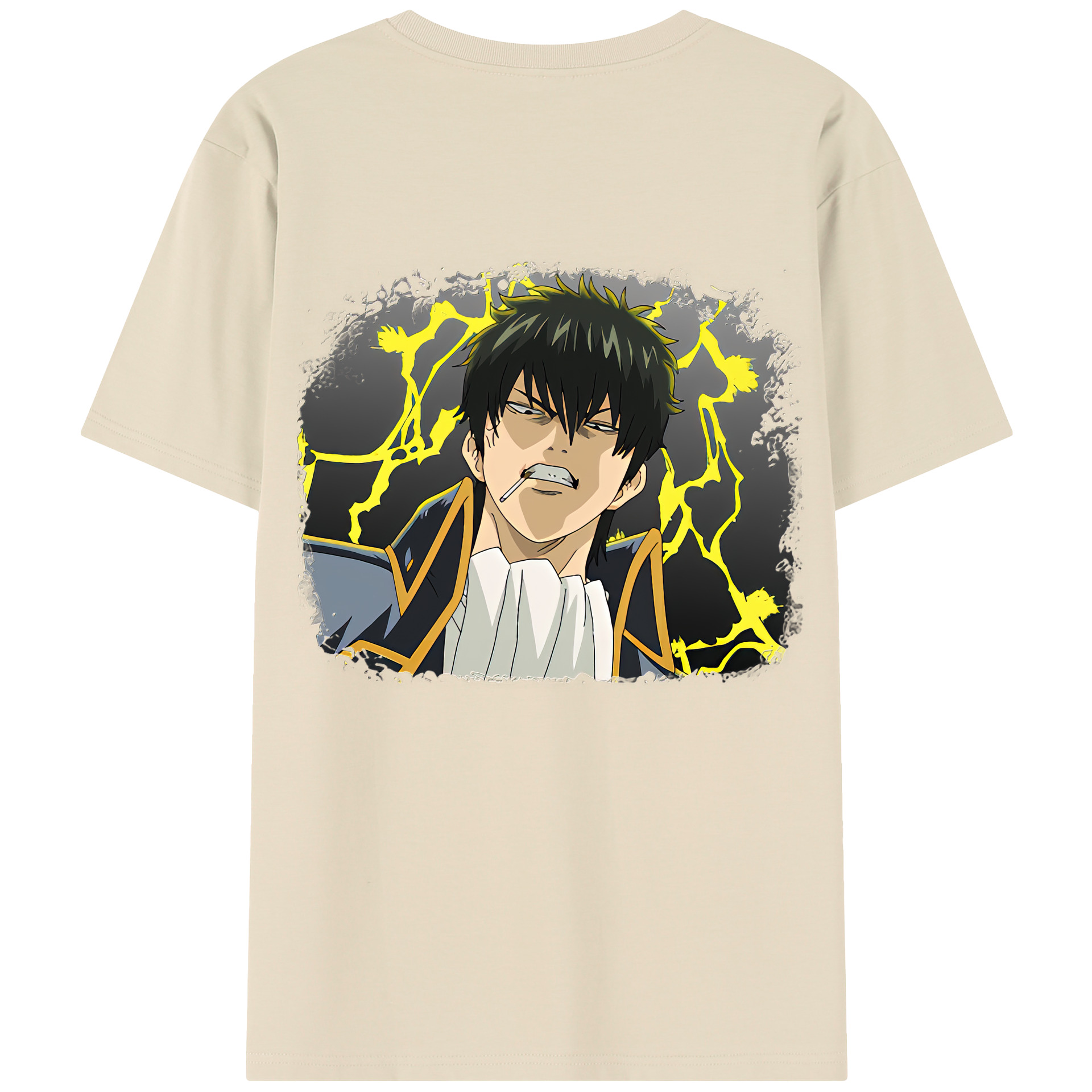 （画像用） ぎんたま 坂田銀時（さかたぎんとき） 神楽 志村新八（しむら しんぱち） GINTAMA Sakata Gintoki Kagura Shimura Shinpachi 綿100％半袖Tシャツ（背面プリント）