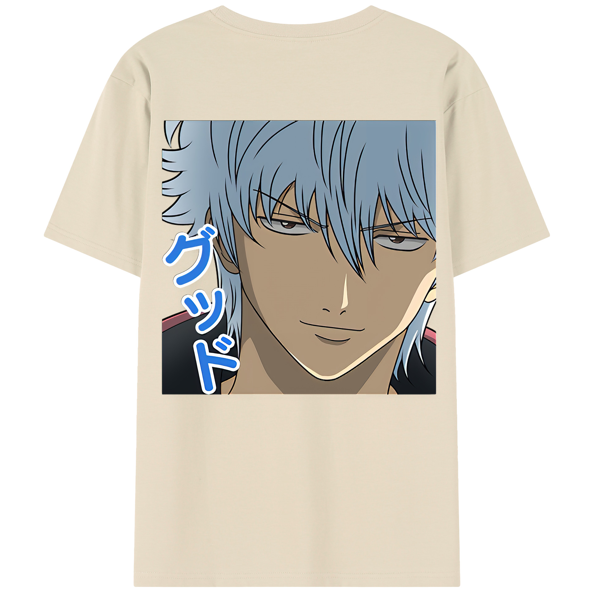（画像用） ぎんたま 坂田銀時（さかたぎんとき） 神楽 志村新八（しむら しんぱち） GINTAMA Sakata Gintoki Kagura Shimura Shinpachi 綿100％半袖Tシャツ（背面プリント）