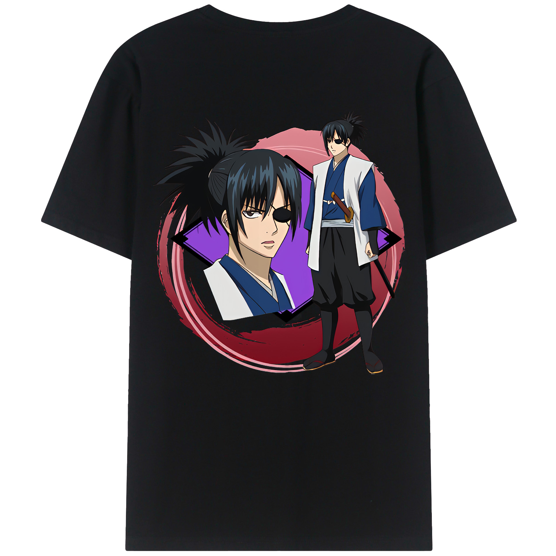 （画像用） ぎんたま 坂田銀時（さかたぎんとき） 神楽 志村新八（しむら しんぱち） GINTAMA Sakata Gintoki Kagura Shimura Shinpachi 綿100％半袖Tシャツ（背面プリント）