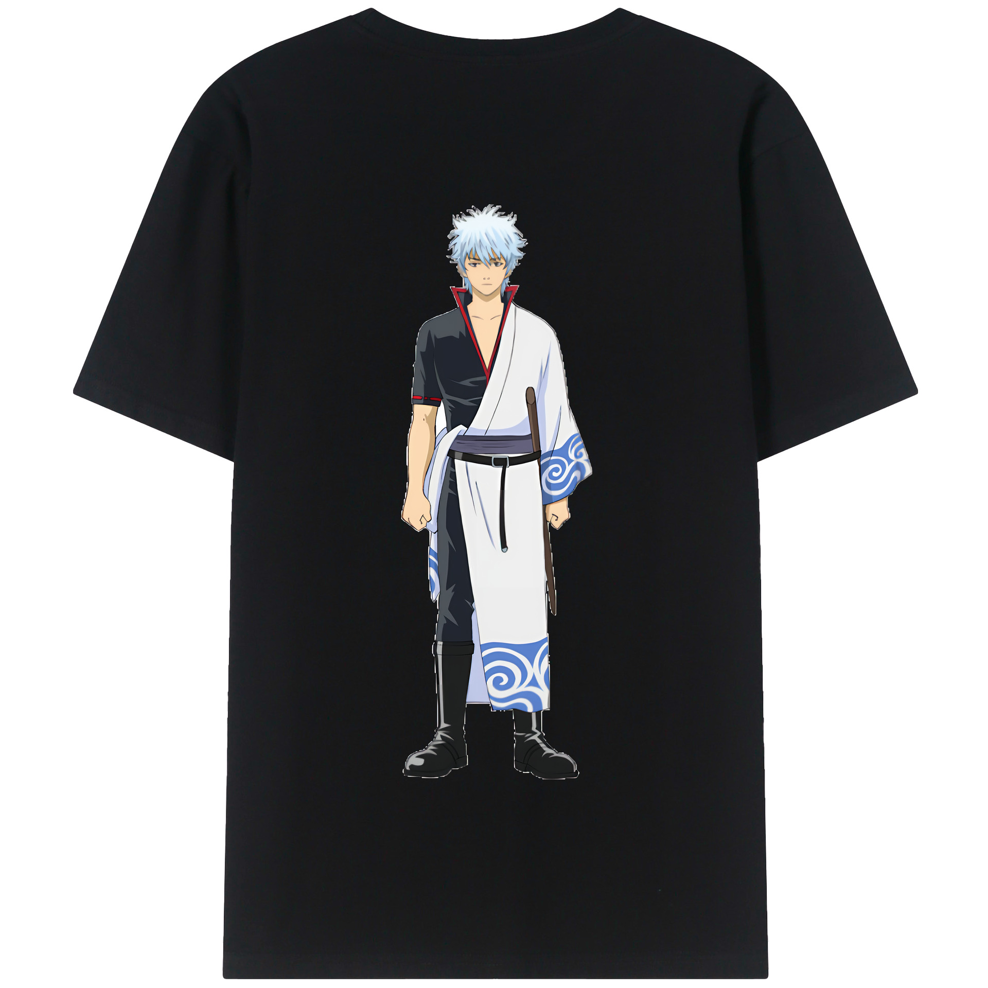 （画像用） ぎんたま 坂田銀時（さかたぎんとき） 神楽 志村新八（しむら しんぱち） GINTAMA Sakata Gintoki Kagura Shimura Shinpachi 綿100％半袖Tシャツ（背面プリント）
