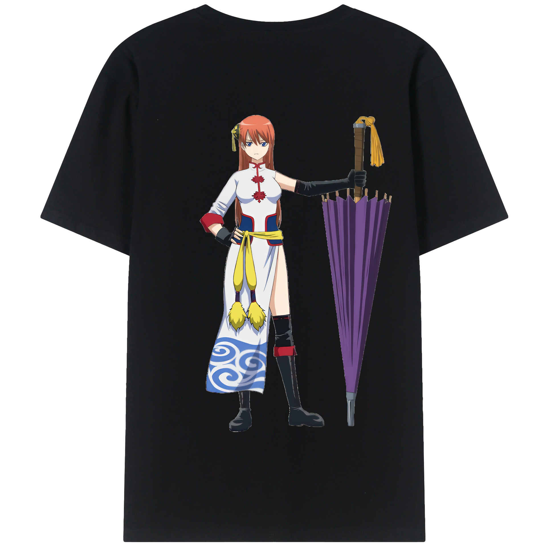 （画像用） ぎんたま 坂田銀時（さかたぎんとき） 神楽 志村新八（しむら しんぱち） GINTAMA Sakata Gintoki Kagura Shimura Shinpachi 綿100％半袖Tシャツ（背面プリント）
