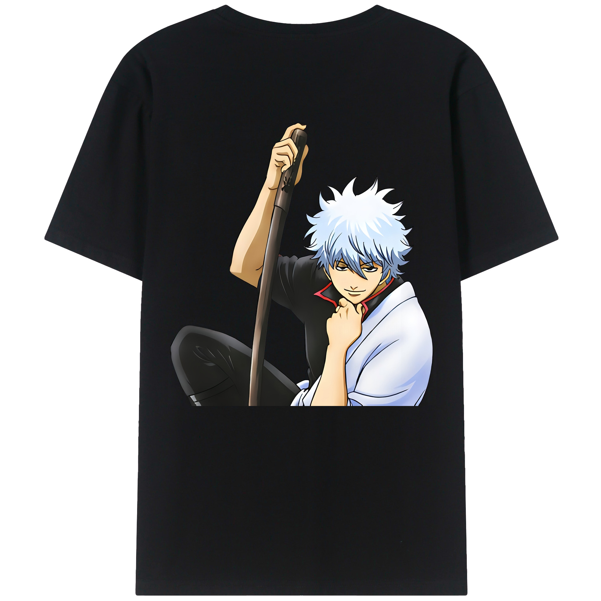 （画像用） ぎんたま 坂田銀時（さかたぎんとき） 神楽 志村新八（しむら しんぱち） GINTAMA Sakata Gintoki Kagura Shimura Shinpachi 綿100％半袖Tシャツ（背面プリント）