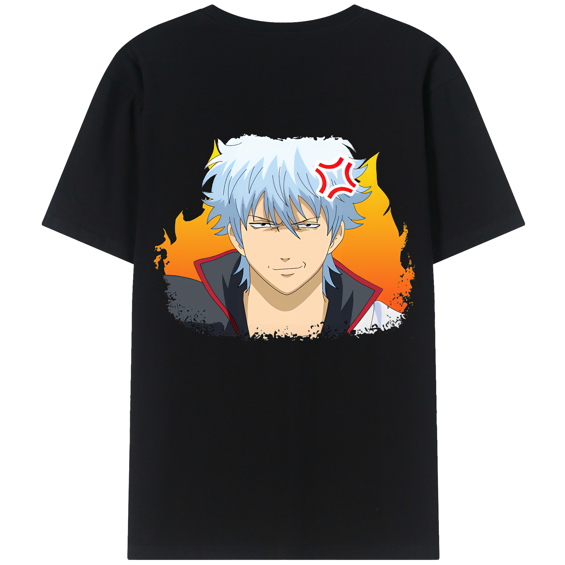 （画像用） ぎんたま 坂田銀時（さかたぎんとき） 神楽 志村新八（しむら しんぱち） GINTAMA Sakata Gintoki Kagura Shimura Shinpachi 綿100％半袖Tシャツ（背面プリント）