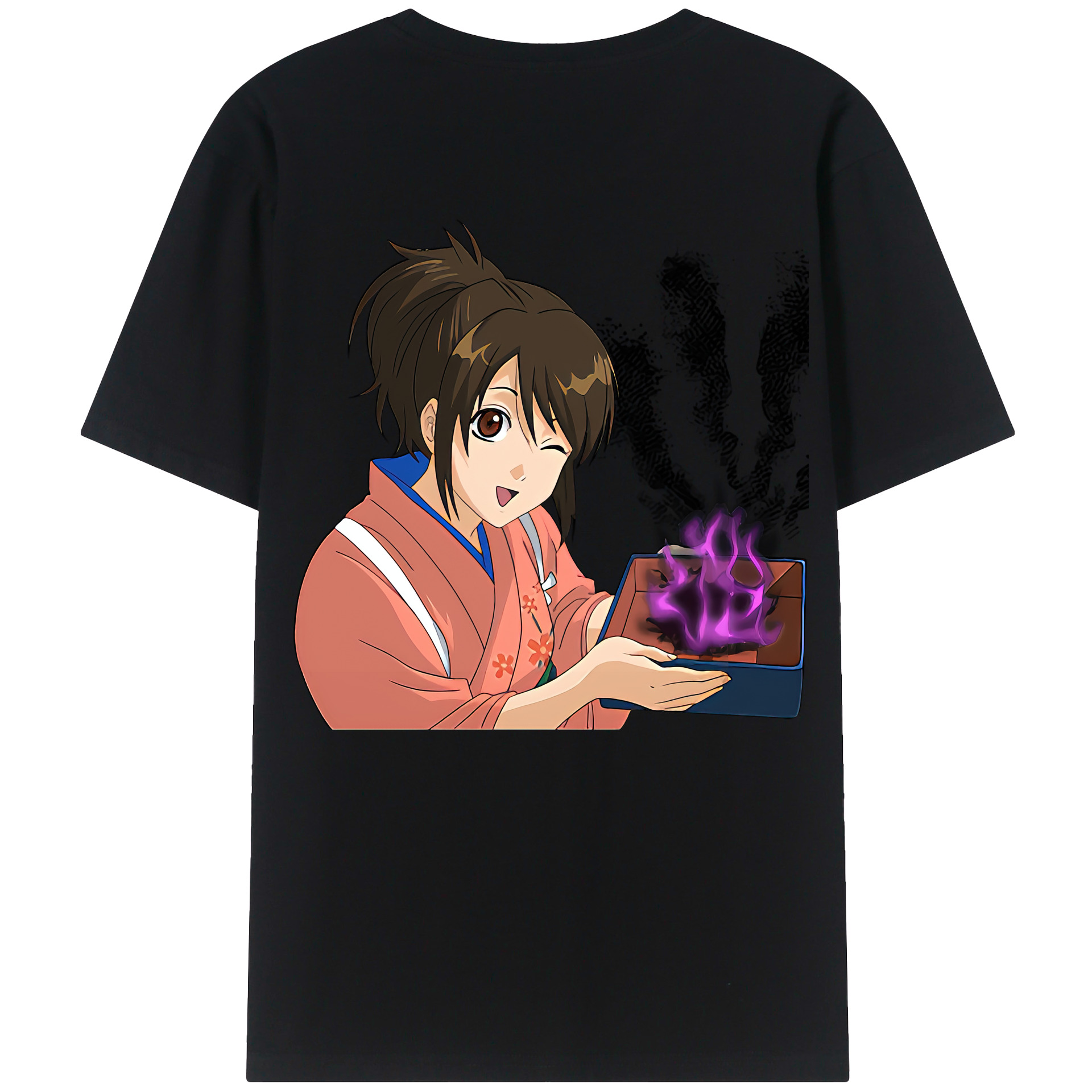 （画像用） ぎんたま 坂田銀時（さかたぎんとき） 神楽 志村新八（しむら しんぱち） GINTAMA Sakata Gintoki Kagura Shimura Shinpachi 綿100％半袖Tシャツ（背面プリント）