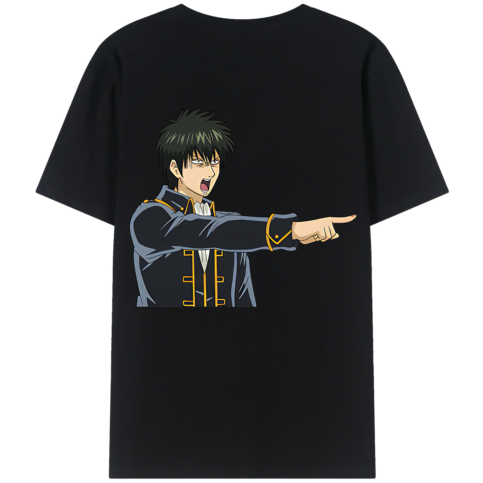 （画像用） ぎんたま 坂田銀時（さかたぎんとき） 神楽 志村新八（しむら しんぱち） GINTAMA Sakata Gintoki Kagura Shimura Shinpachi 綿100％半袖Tシャツ（背面プリント）