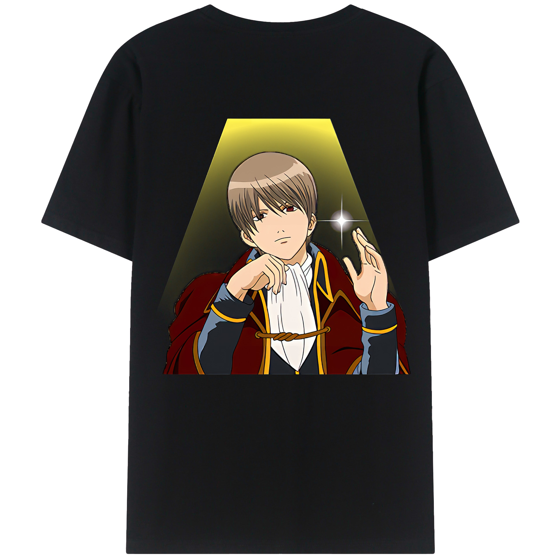 （画像用） ぎんたま 坂田銀時（さかたぎんとき） 神楽 志村新八（しむら しんぱち） GINTAMA Sakata Gintoki Kagura Shimura Shinpachi 綿100％半袖Tシャツ（背面プリント）