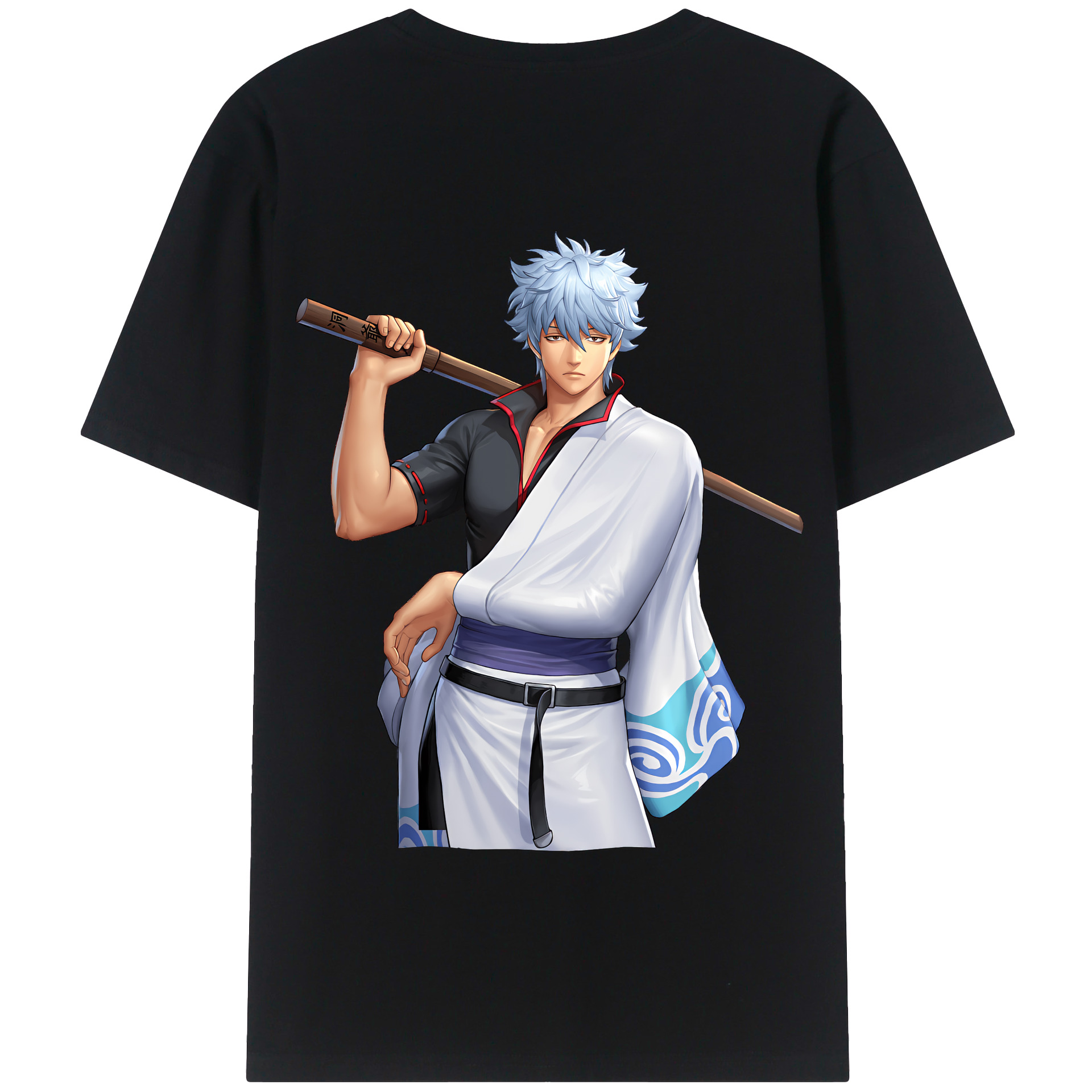 （画像用） ぎんたま 坂田銀時（さかたぎんとき） 神楽 志村新八（しむら しんぱち） GINTAMA Sakata Gintoki Kagura Shimura Shinpachi 綿100％半袖Tシャツ（背面プリント）