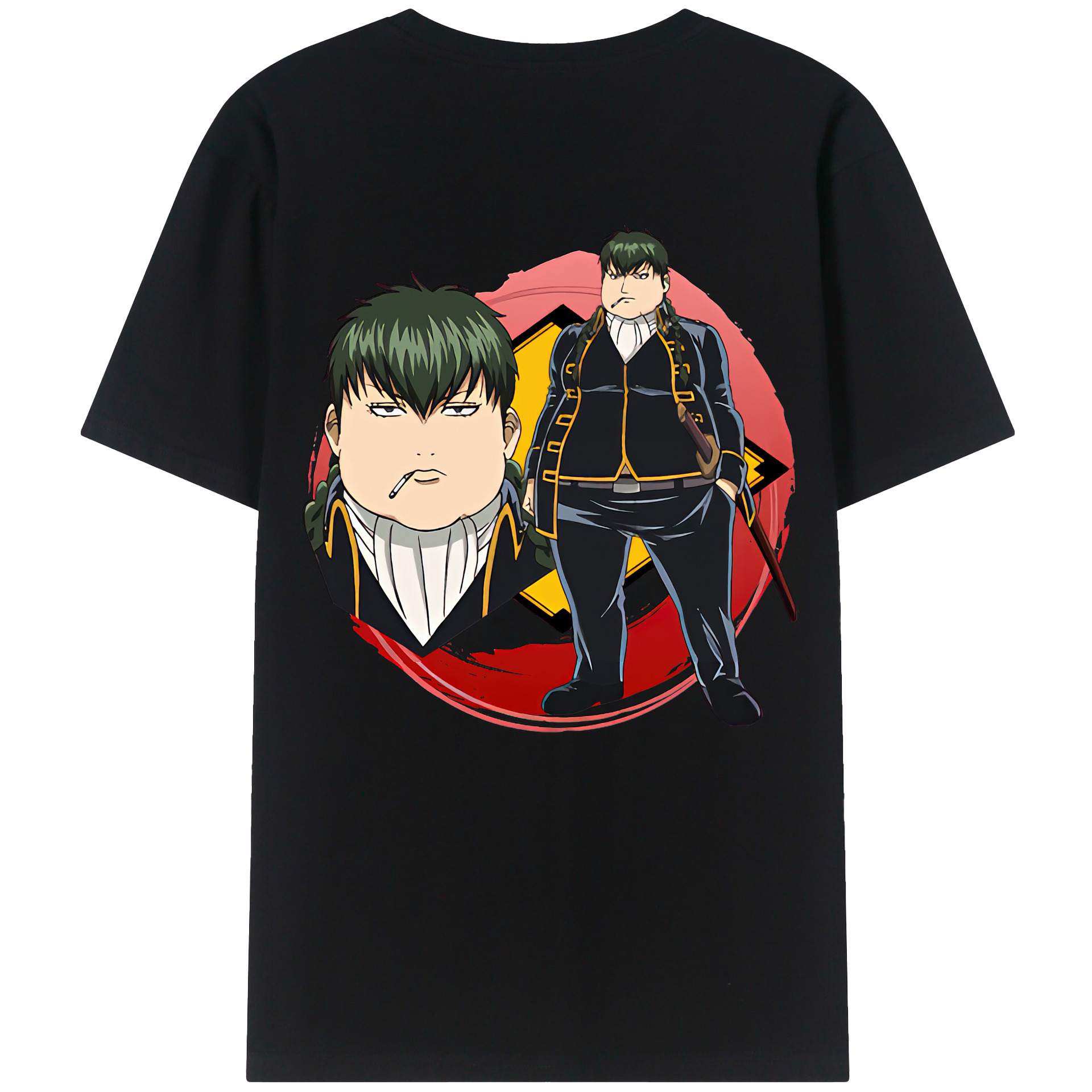 （画像用） ぎんたま 坂田銀時（さかたぎんとき） 神楽 志村新八（しむら しんぱち） GINTAMA Sakata Gintoki Kagura Shimura Shinpachi 綿100％半袖Tシャツ（背面プリント）