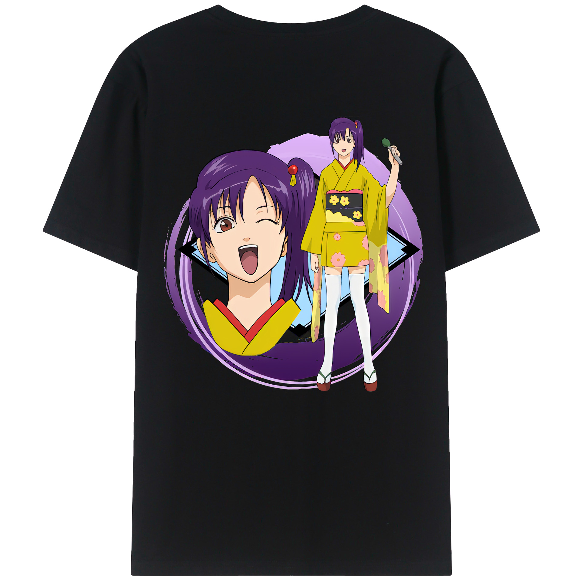 （画像用） ぎんたま 坂田銀時（さかたぎんとき） 神楽 志村新八（しむら しんぱち） GINTAMA Sakata Gintoki Kagura Shimura Shinpachi 綿100％半袖Tシャツ（背面プリント）