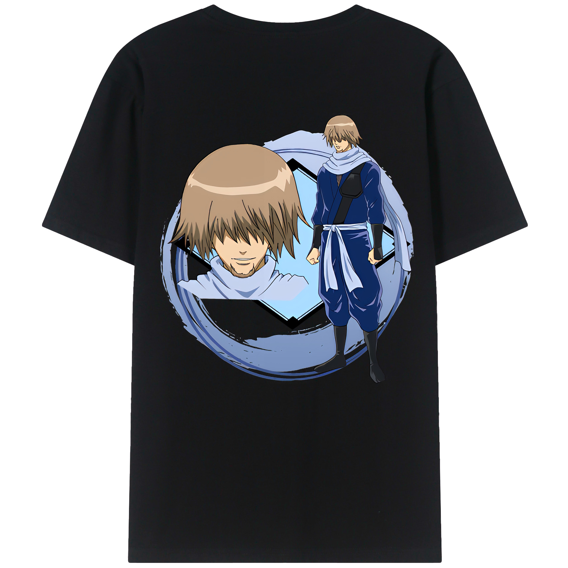 （画像用） ぎんたま 坂田銀時（さかたぎんとき） 神楽 志村新八（しむら しんぱち） GINTAMA Sakata Gintoki Kagura Shimura Shinpachi 綿100％半袖Tシャツ（背面プリント）
