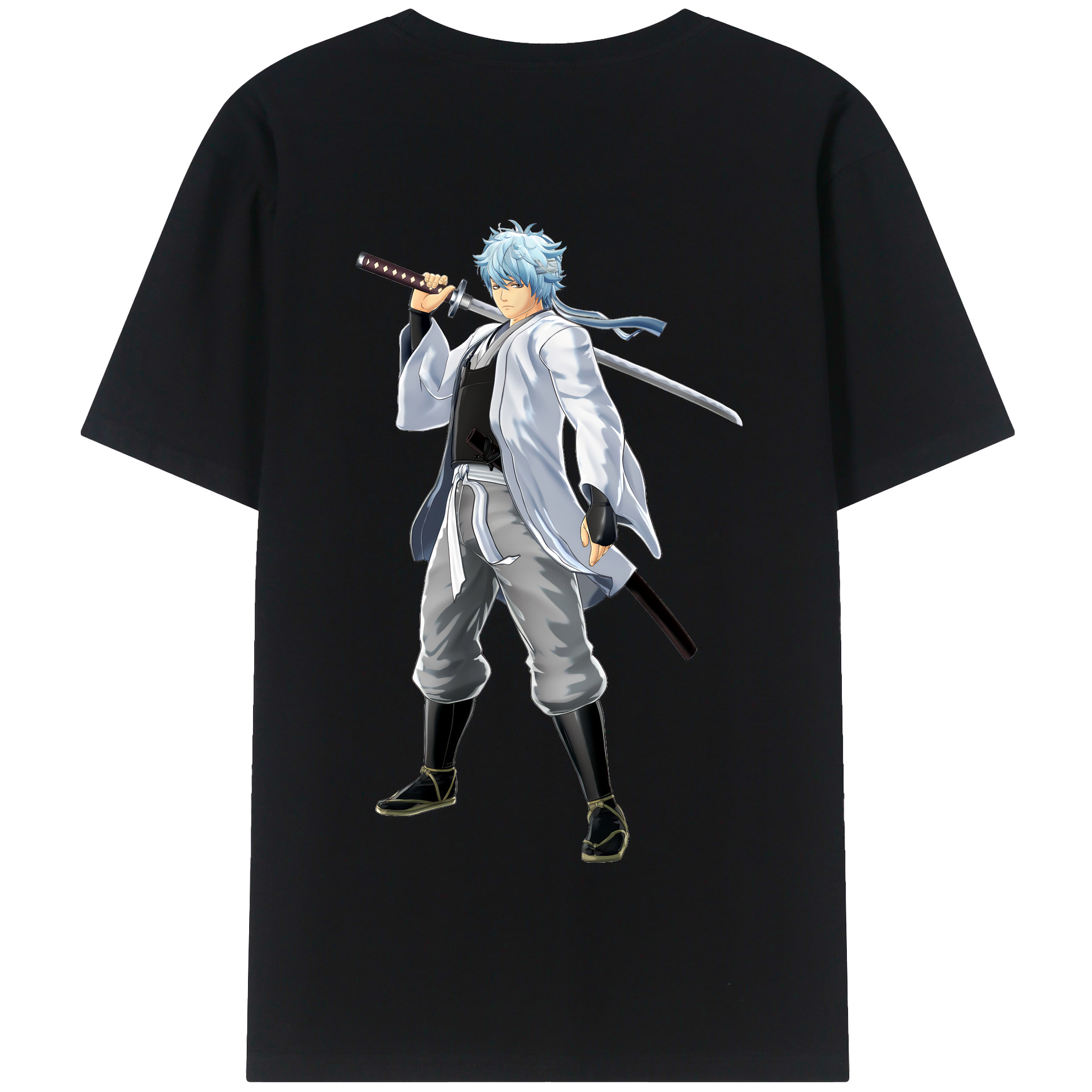 （画像用） ぎんたま 坂田銀時（さかたぎんとき） 神楽 志村新八（しむら しんぱち） GINTAMA Sakata Gintoki Kagura Shimura Shinpachi 綿100％半袖Tシャツ（背面プリント）