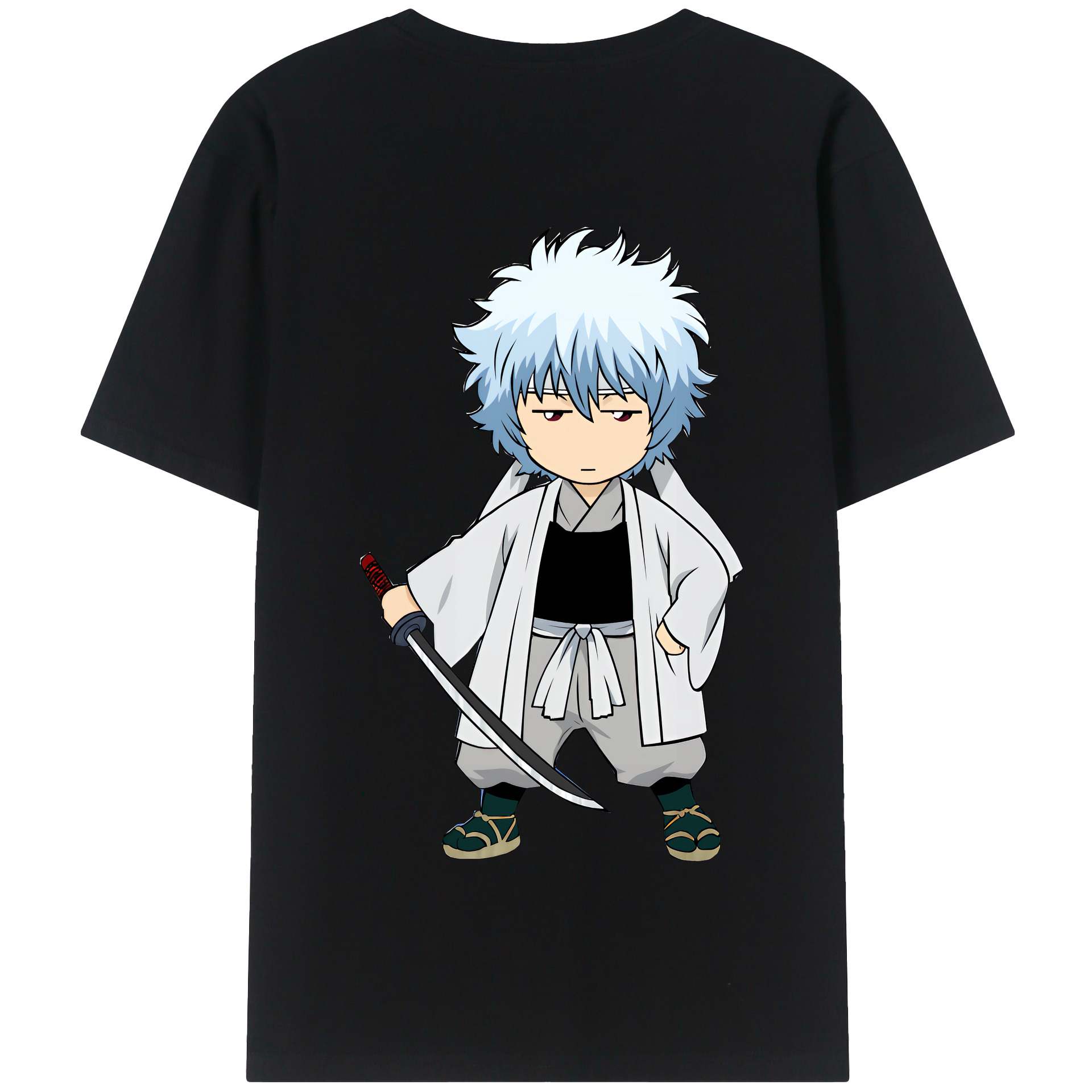 （画像用） ぎんたま 坂田銀時（さかたぎんとき） 神楽 志村新八（しむら しんぱち） GINTAMA Sakata Gintoki Kagura Shimura Shinpachi 綿100％半袖Tシャツ（背面プリント）